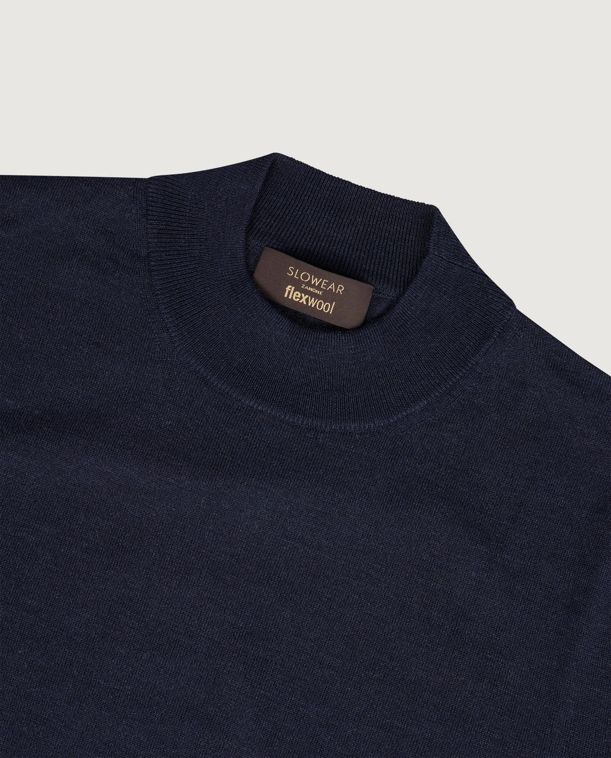 Wollen Mock Nek Trui - Donkerblauw sold by Pauw Amsterdam product image thumbnail 2