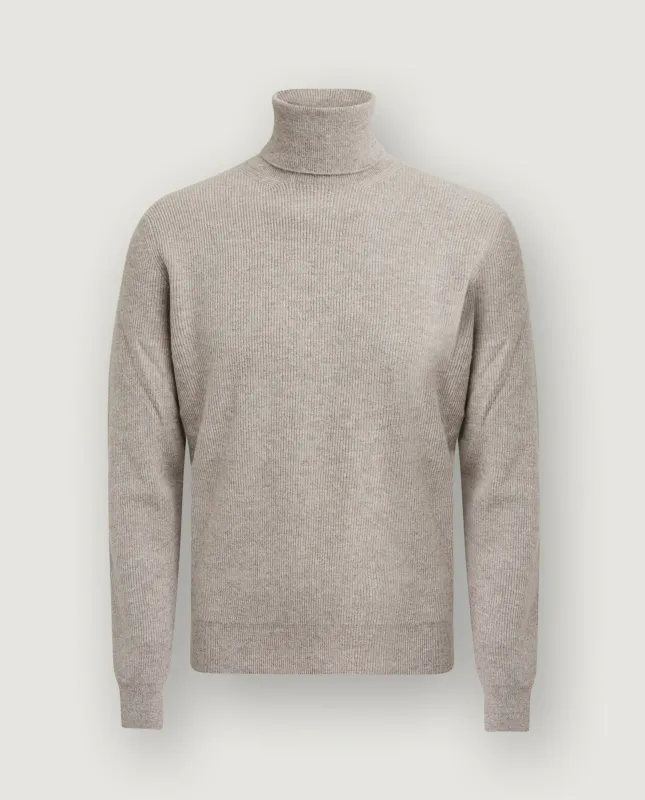 Cashmere Rib Coltrui - Lichtgrijs sold by Pauw Amsterdam