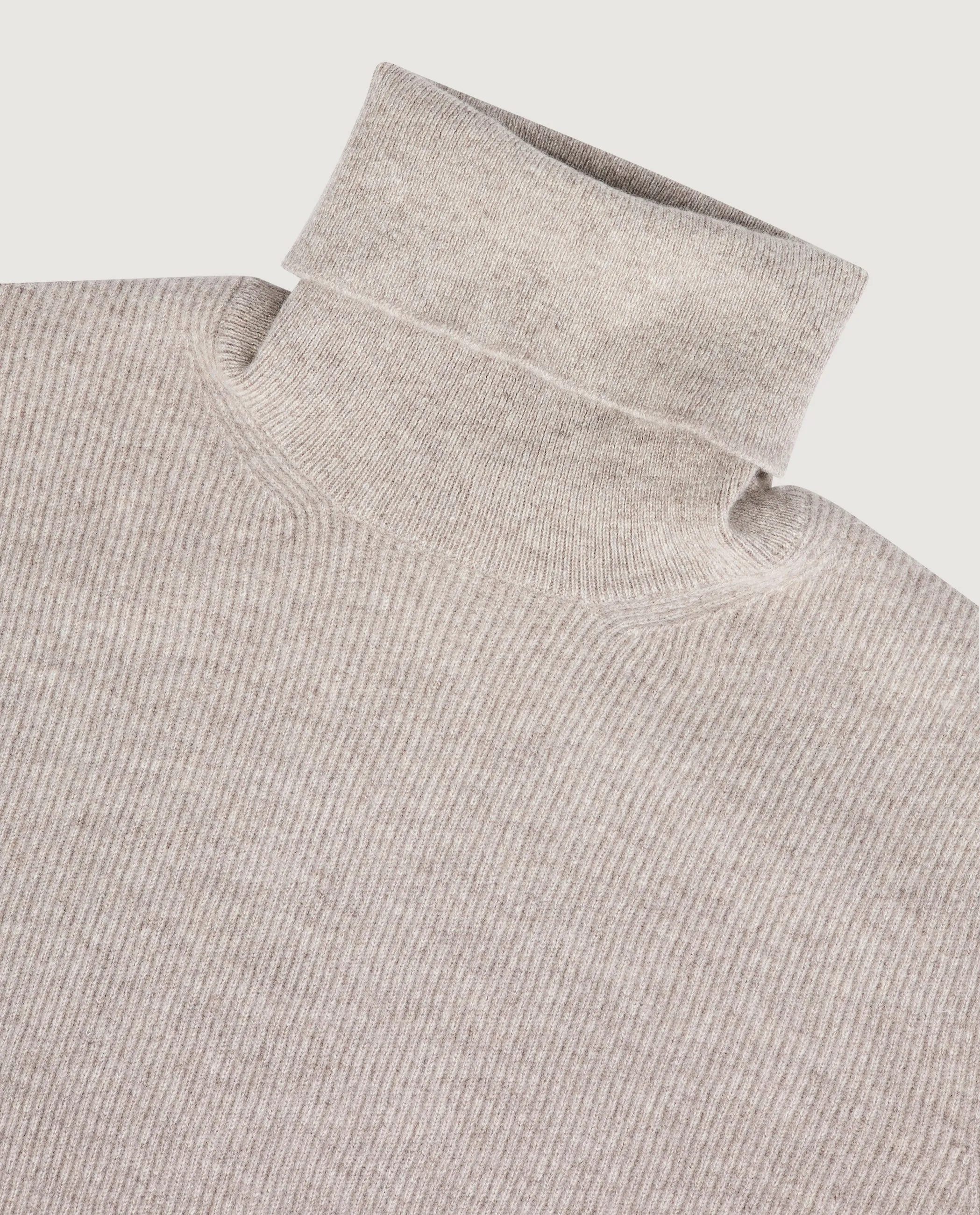 Cashmere Rib Coltrui - Lichtgrijs sold by Pauw Amsterdam product image thumbnail 2