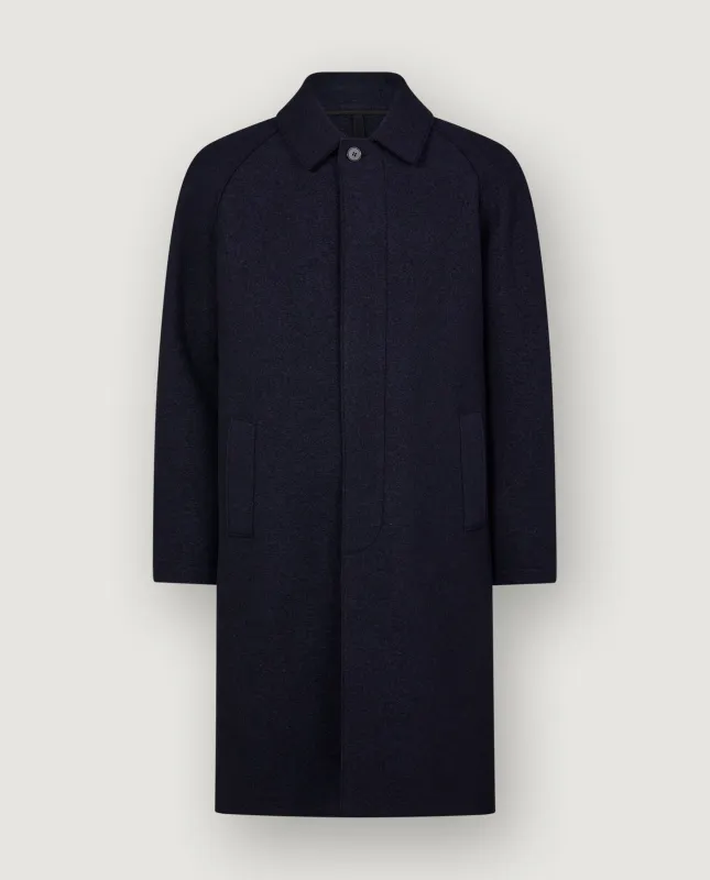 Fly Front Raglan Jas - Donkerblauw sold by Pauw Amsterdam