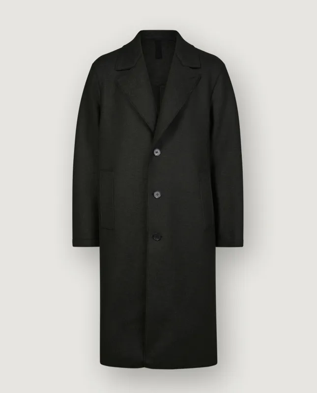 Geperst Wollen Greatcoat - Groen sold by Pauw Amsterdam