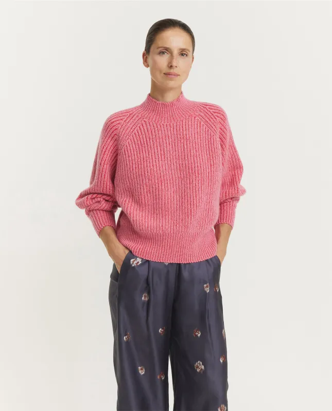 Wol Cashmere Rib Trui - Roze sold by Pauw Amsterdam