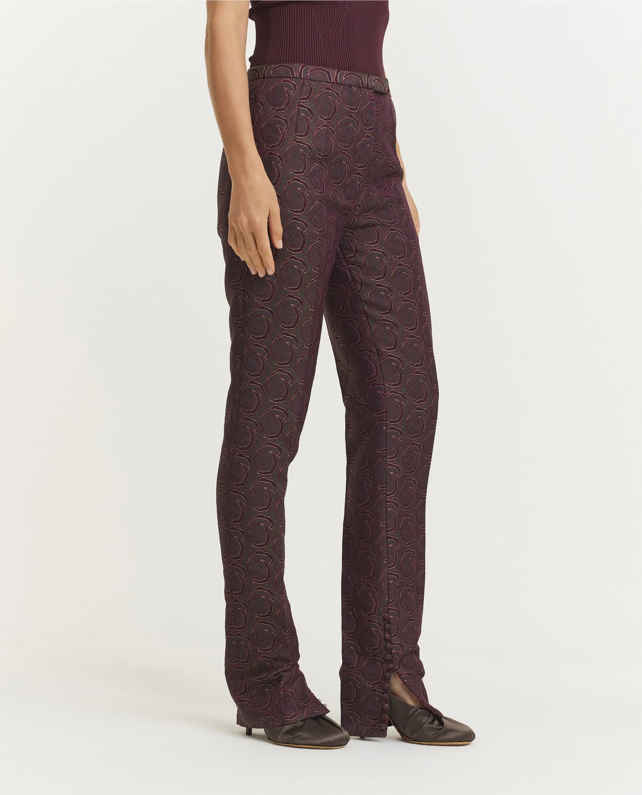 Jacquard Pandoris Pantalon - Paars sold by Pauw Amsterdam product image thumbnail 3
