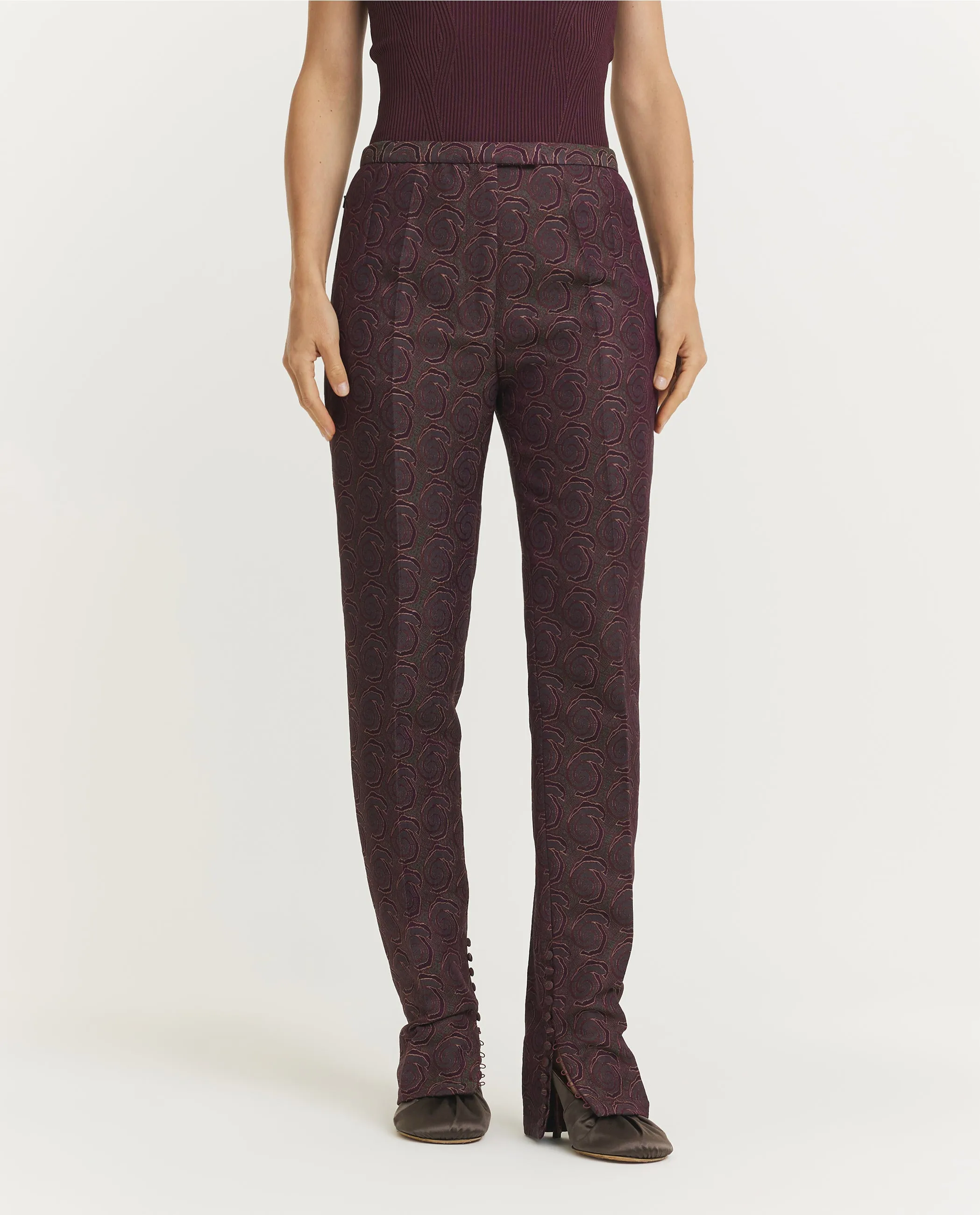 Jacquard Pandoris Pantalon - Paars sold by Pauw Amsterdam product image thumbnail 2