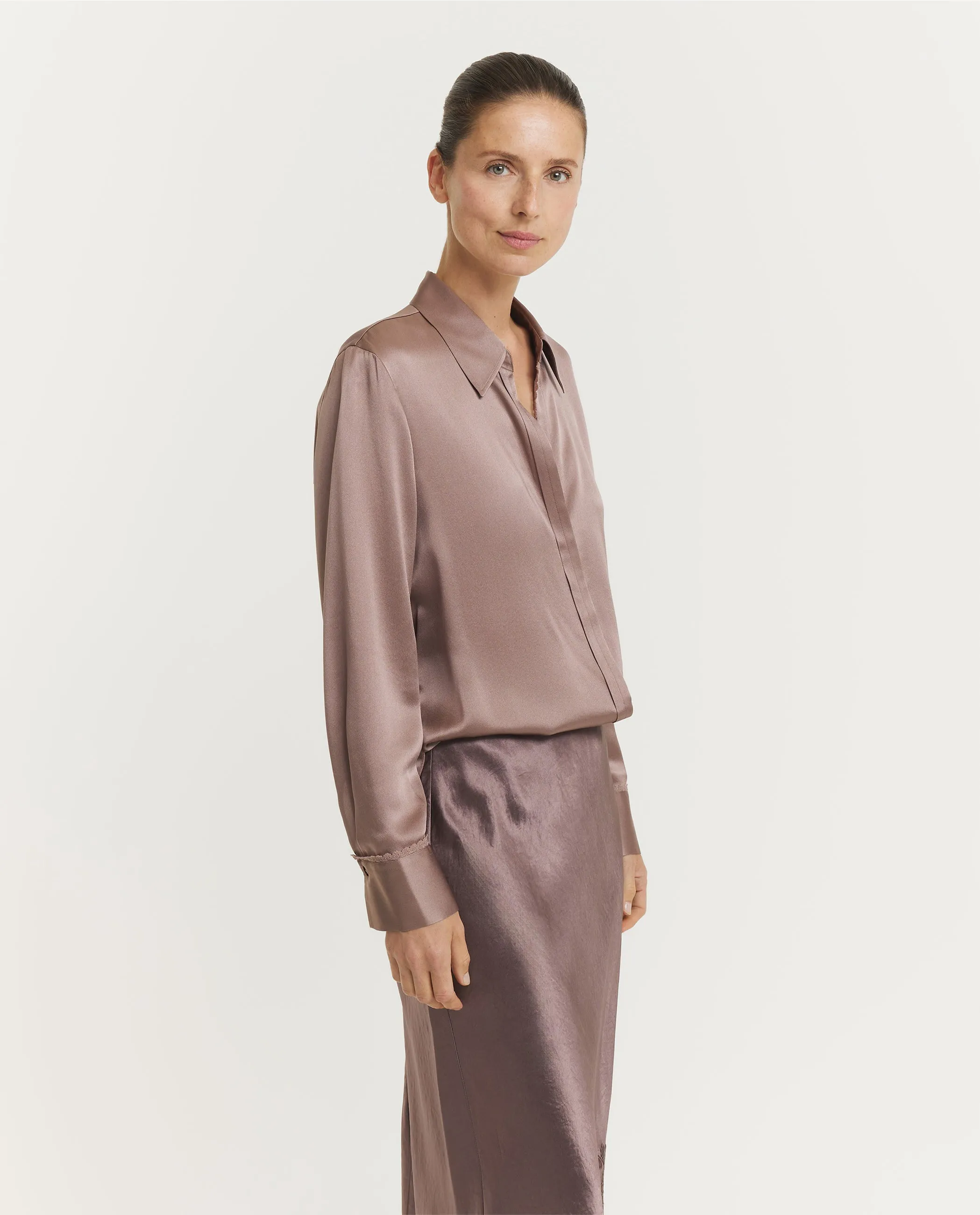 Relaxed Zijden Blouse - Roze sold by Pauw Amsterdam product image thumbnail 4