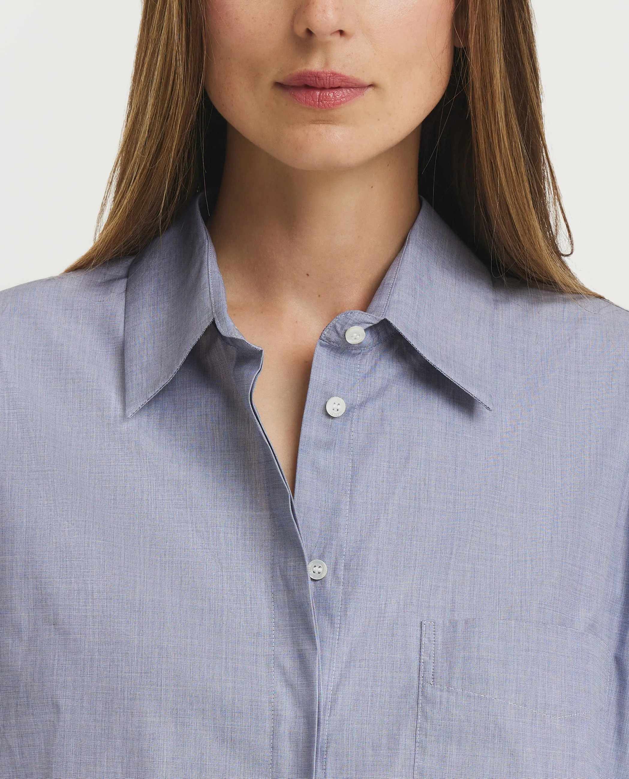 Katoen Pinpoint Masculine Shirt - Blauw sold by Pauw Amsterdam product image thumbnail 2