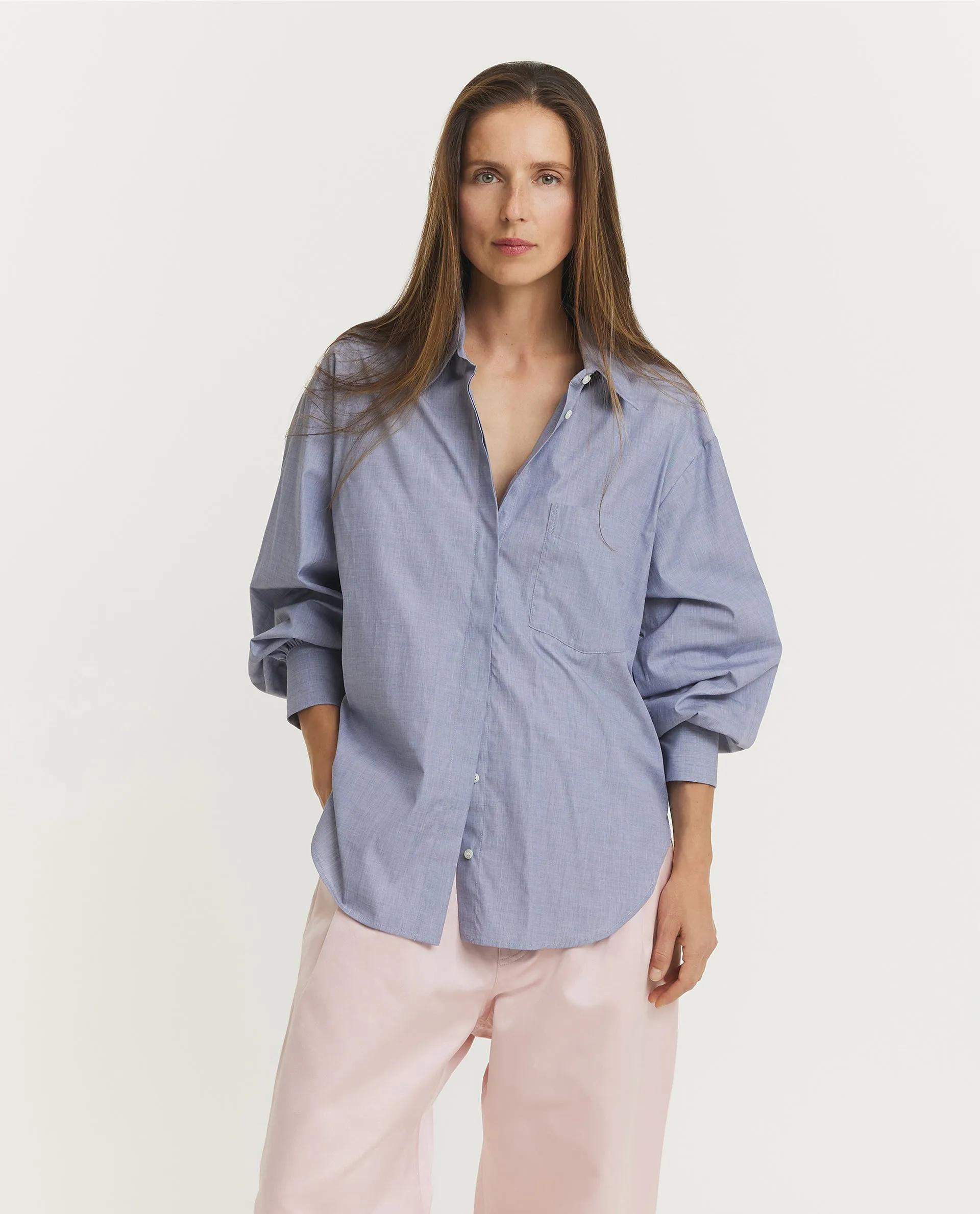 Katoen Pinpoint Masculine Shirt - Blauw sold by Pauw Amsterdam product image thumbnail 4