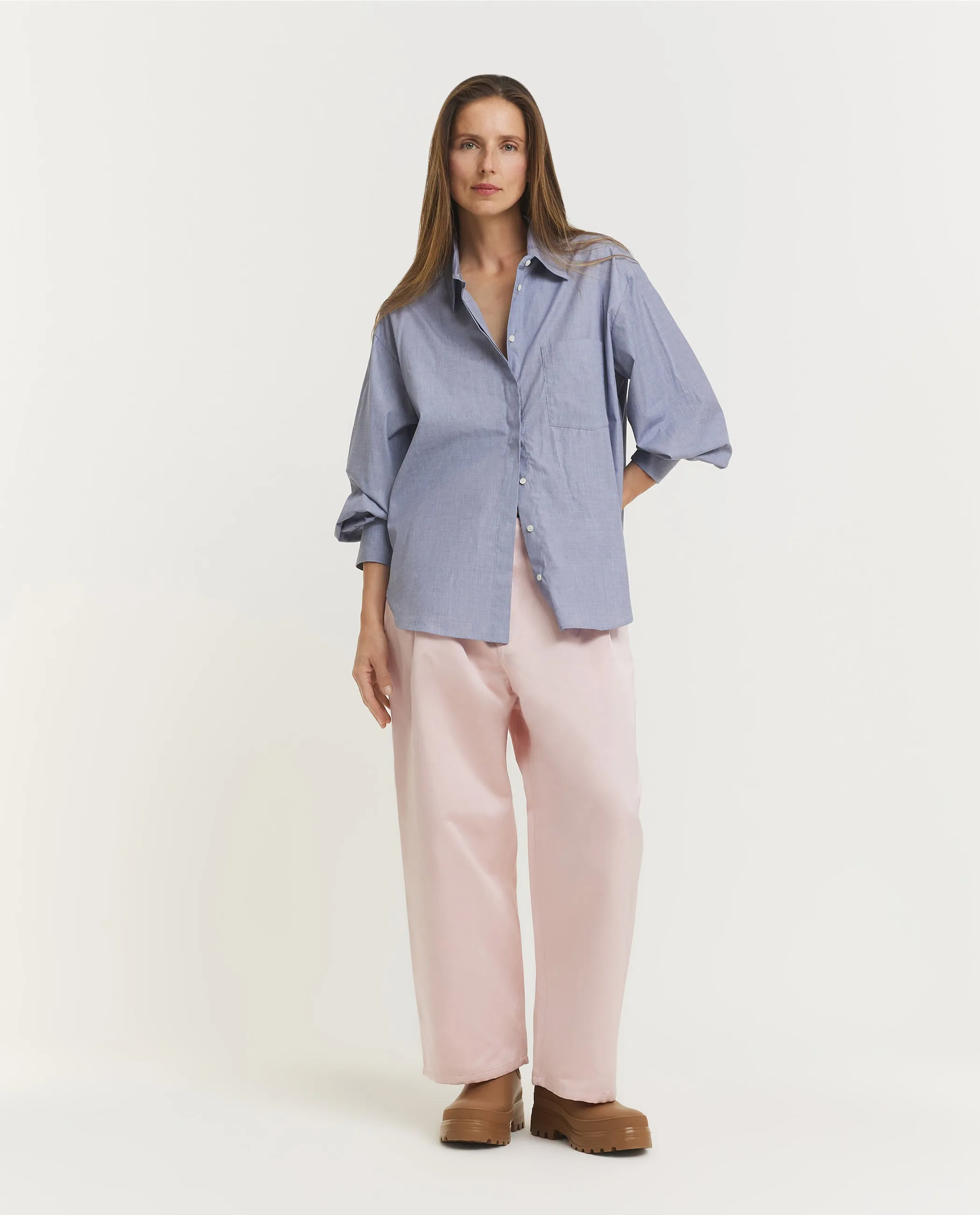 Katoen Pinpoint Masculine Shirt - Blauw sold by Pauw Amsterdam product image thumbnail 3