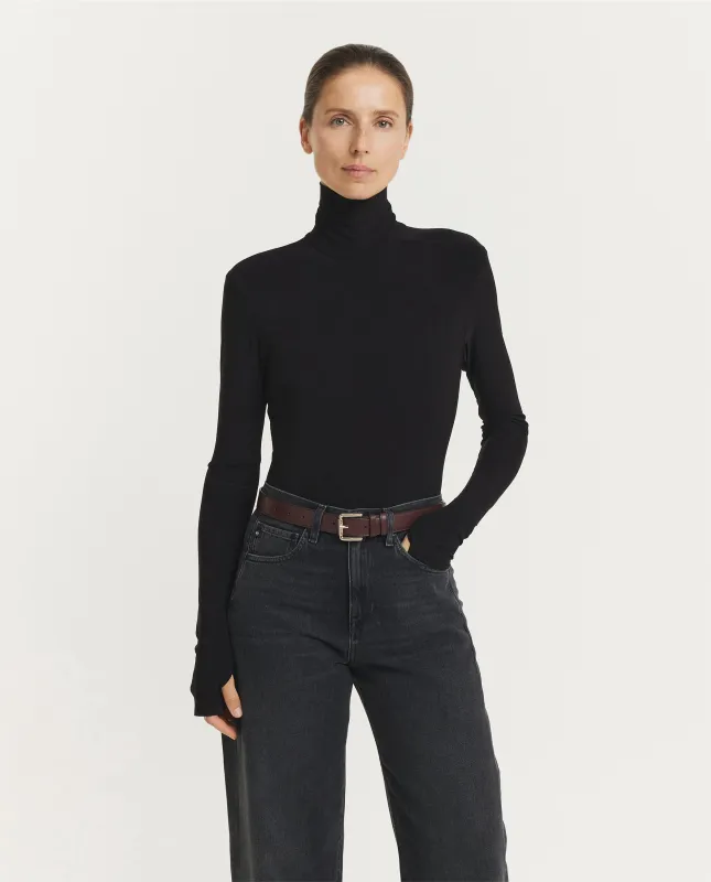 Lange Mouwen Col Body - Zwart sold by Pauw Amsterdam