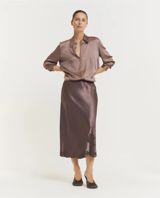 Satijnen Slip Rok - Roze sold by Pauw Amsterdam