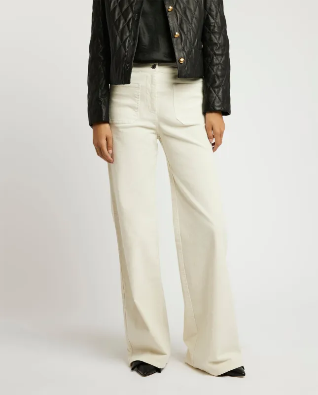 Corduroy Florence Broek - Ecru sold by Pauw Amsterdam