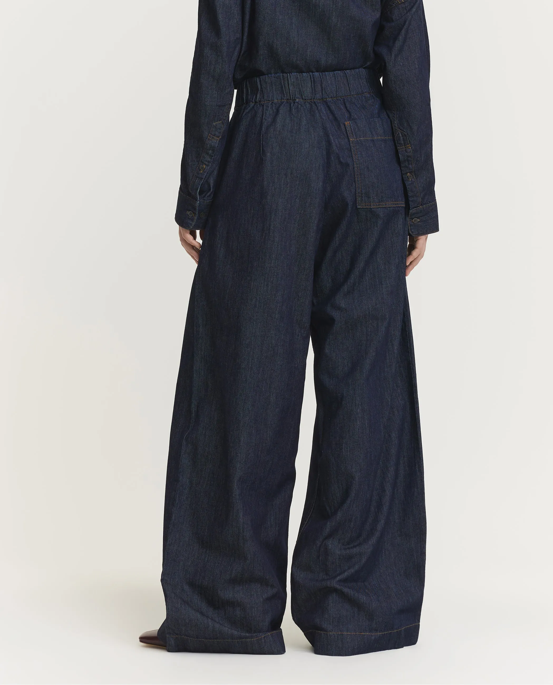 Wijde Pila Denim Broek - Donkerblauw sold by Pauw Amsterdam product image thumbnail 4