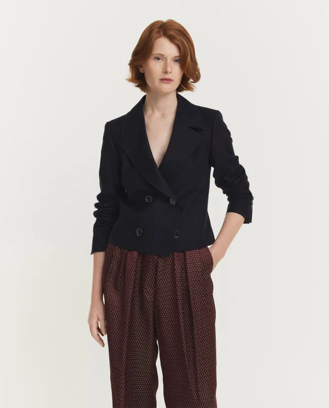 Cropped DB Jasje - Donkerblauw sold by Pauw Amsterdam