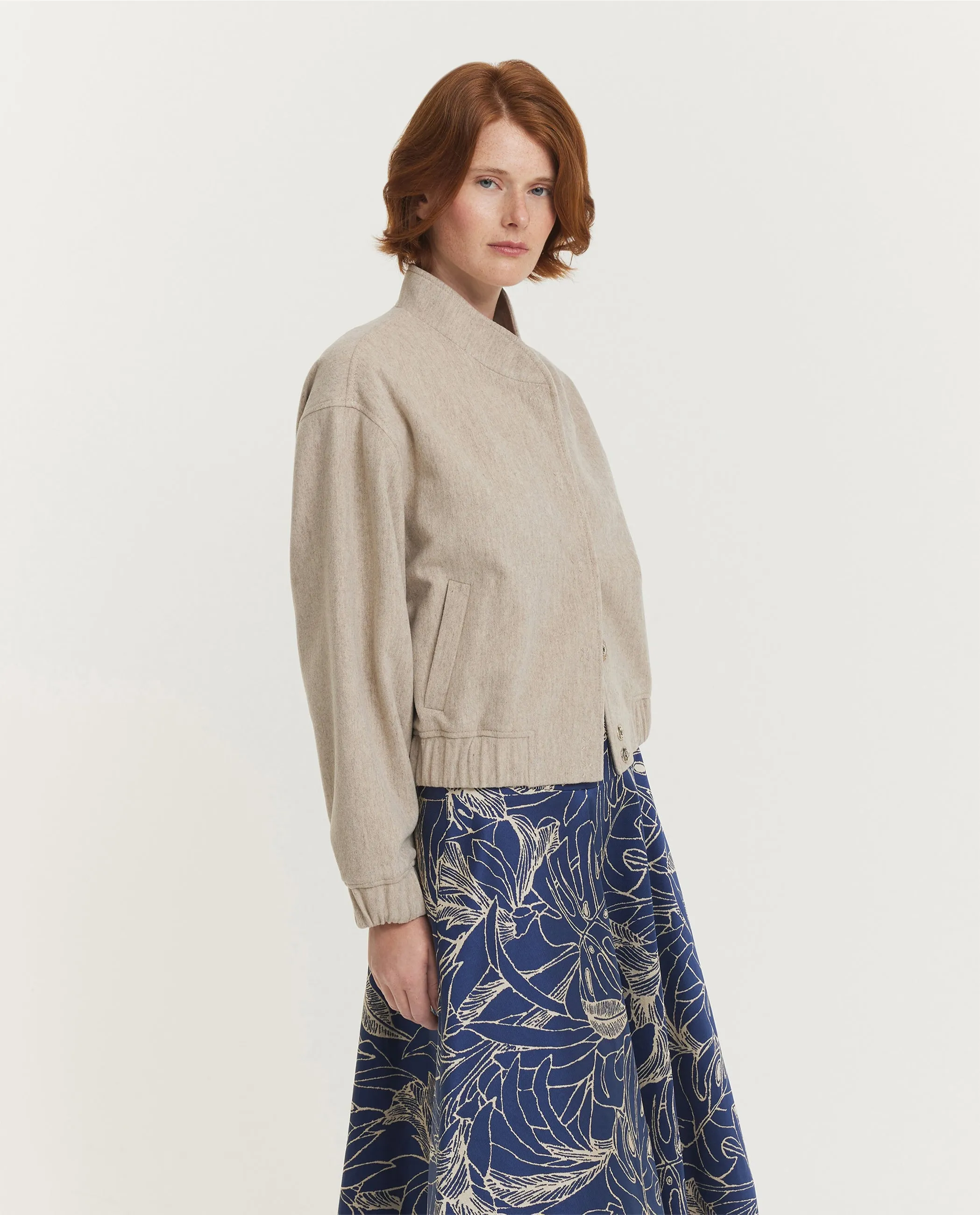 Wol Mix Bomberjack - Lichtbruin sold by Pauw Amsterdam product image thumbnail 4