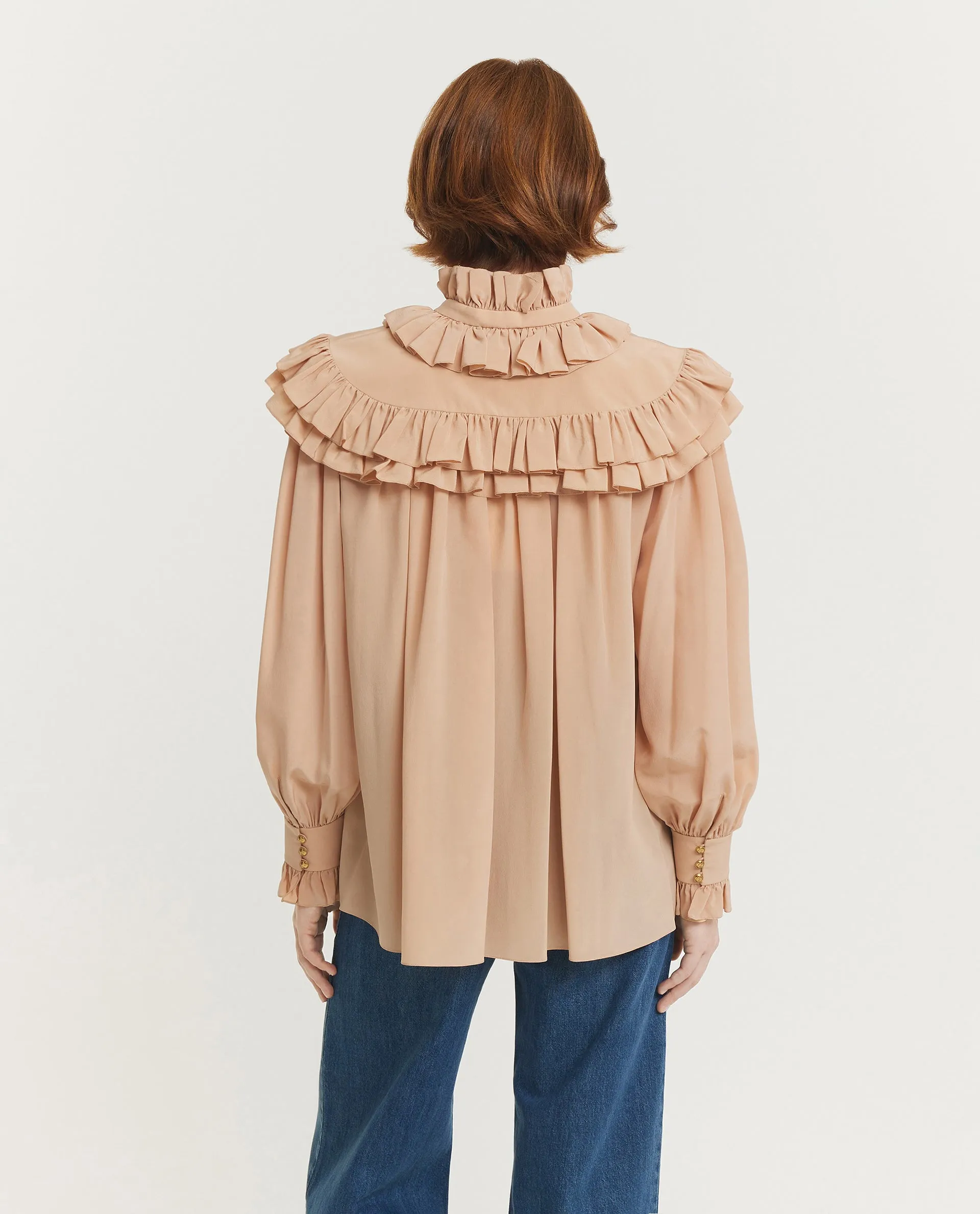 Oversized Geplooide Ruches Top - Roze sold by Pauw Amsterdam product image thumbnail 5