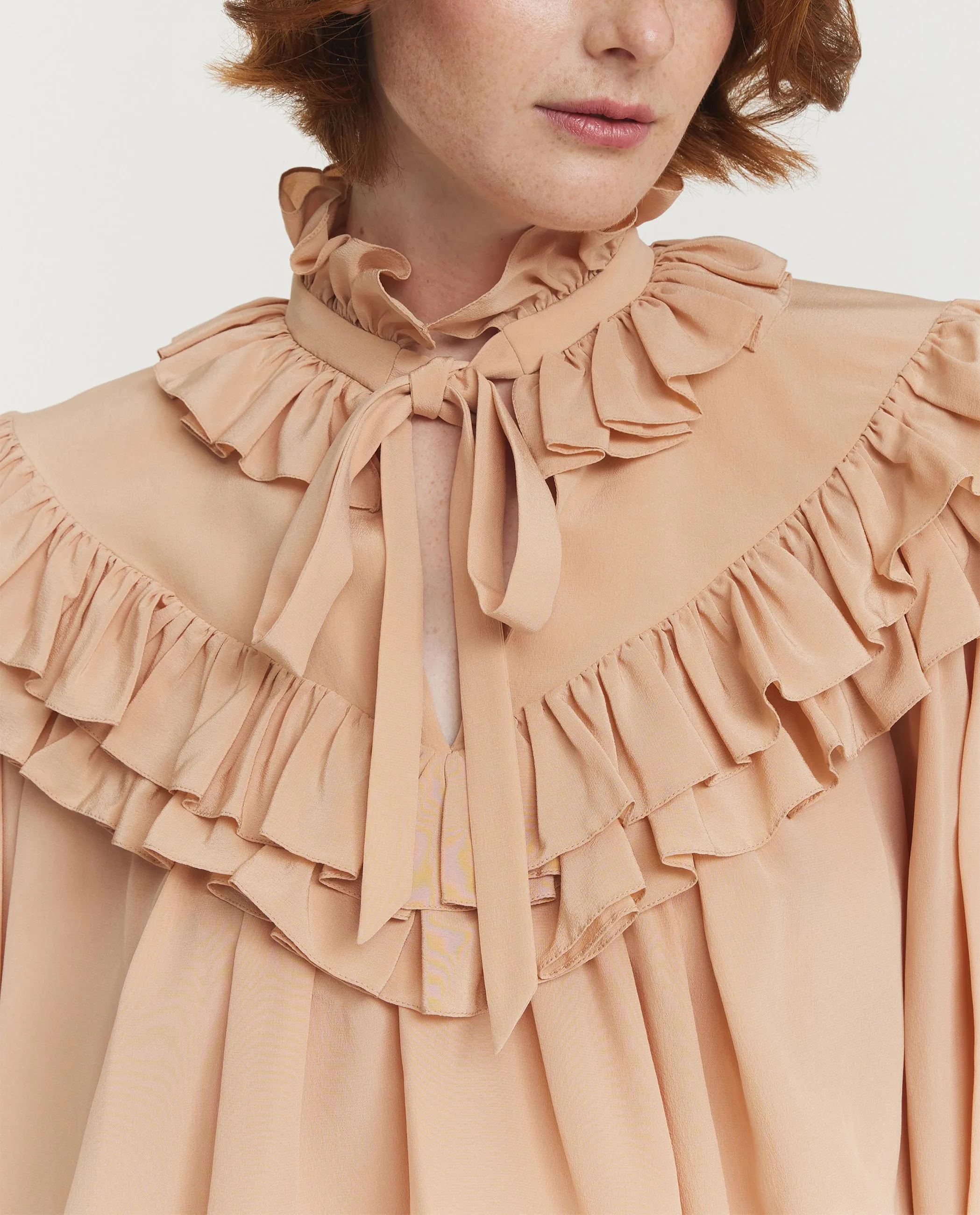 Oversized Geplooide Ruches Top - Roze sold by Pauw Amsterdam product image thumbnail 2