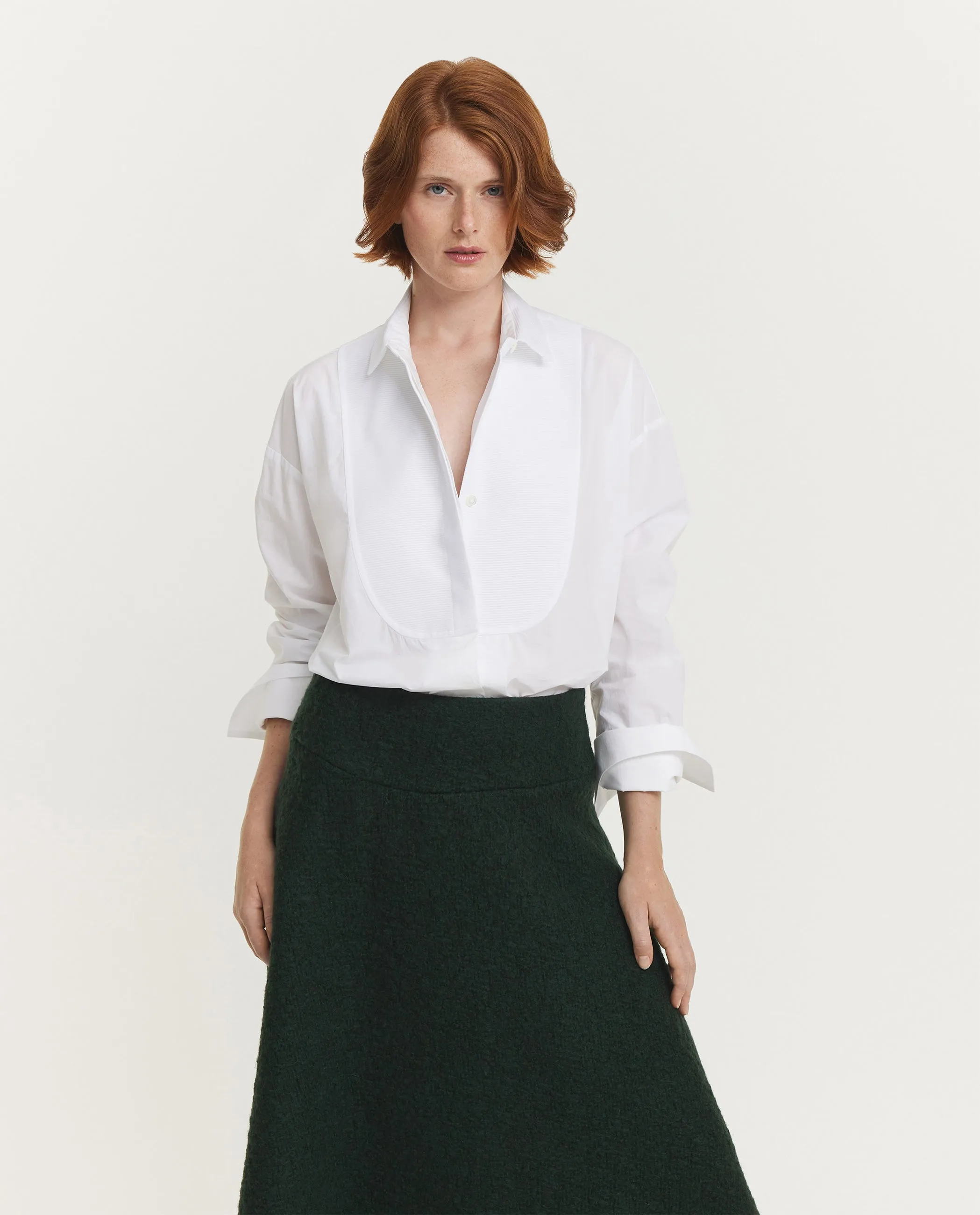 Katoenen Bib Blouse - Wit sold by Pauw Amsterdam