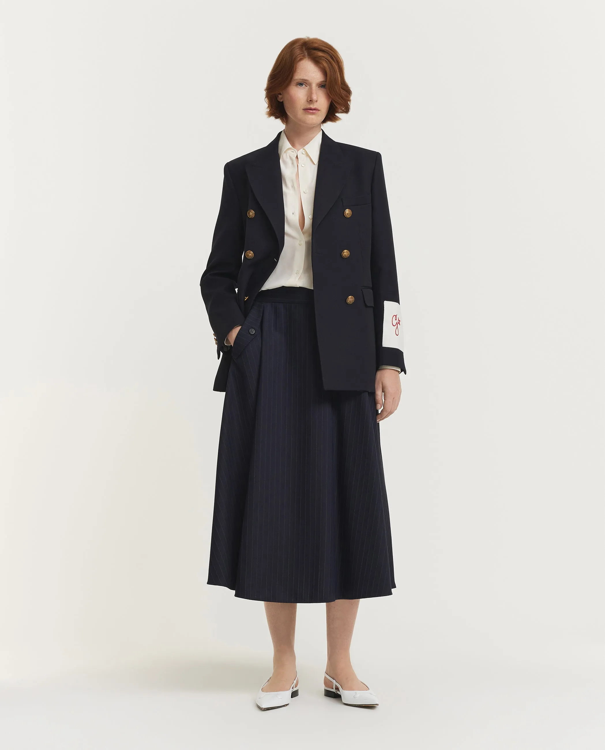 Zijden Crêpe Shirt - Ecru sold by Pauw Amsterdam product image thumbnail 3