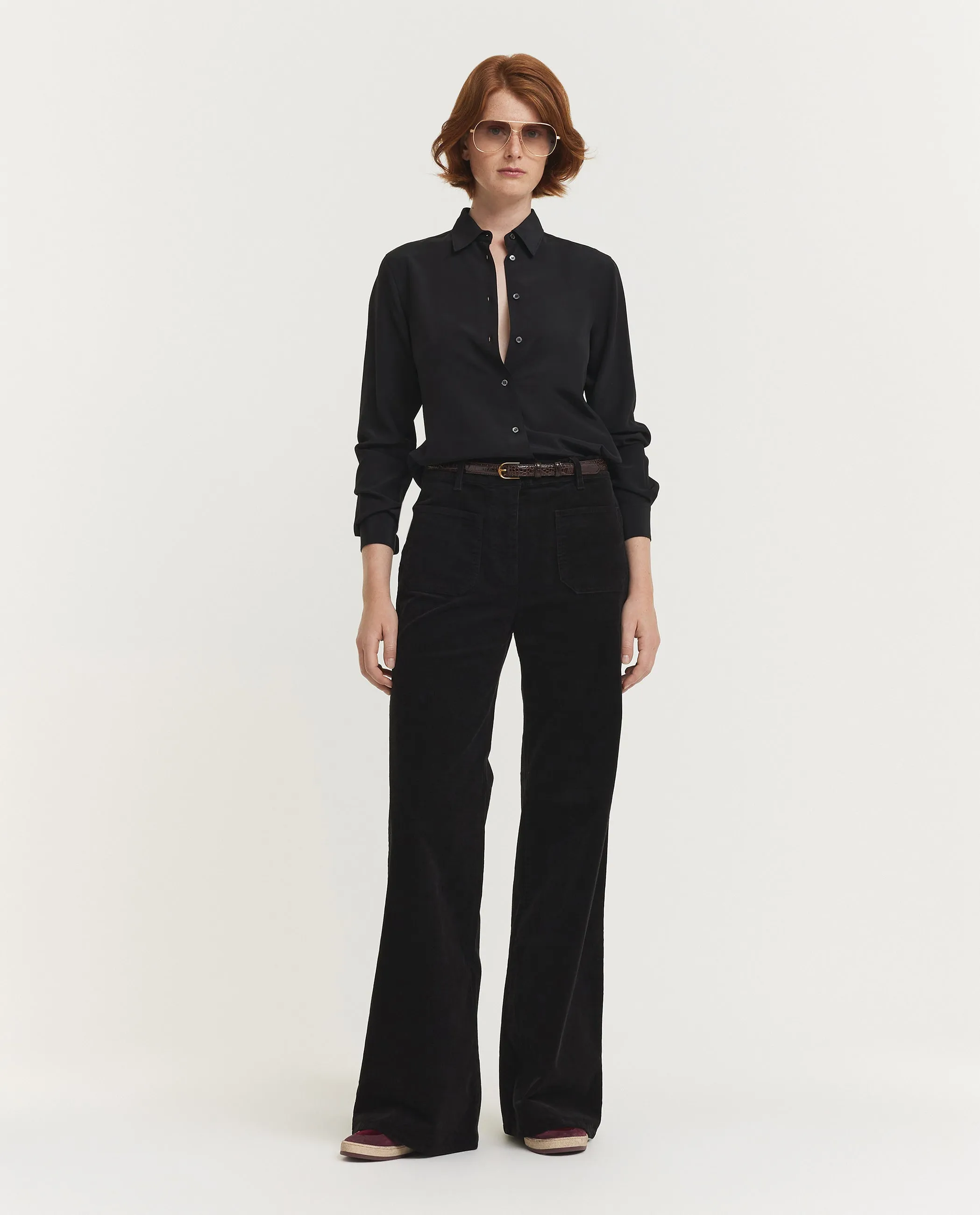 Corduroy Florence Broek - Zwart sold by Pauw Amsterdam