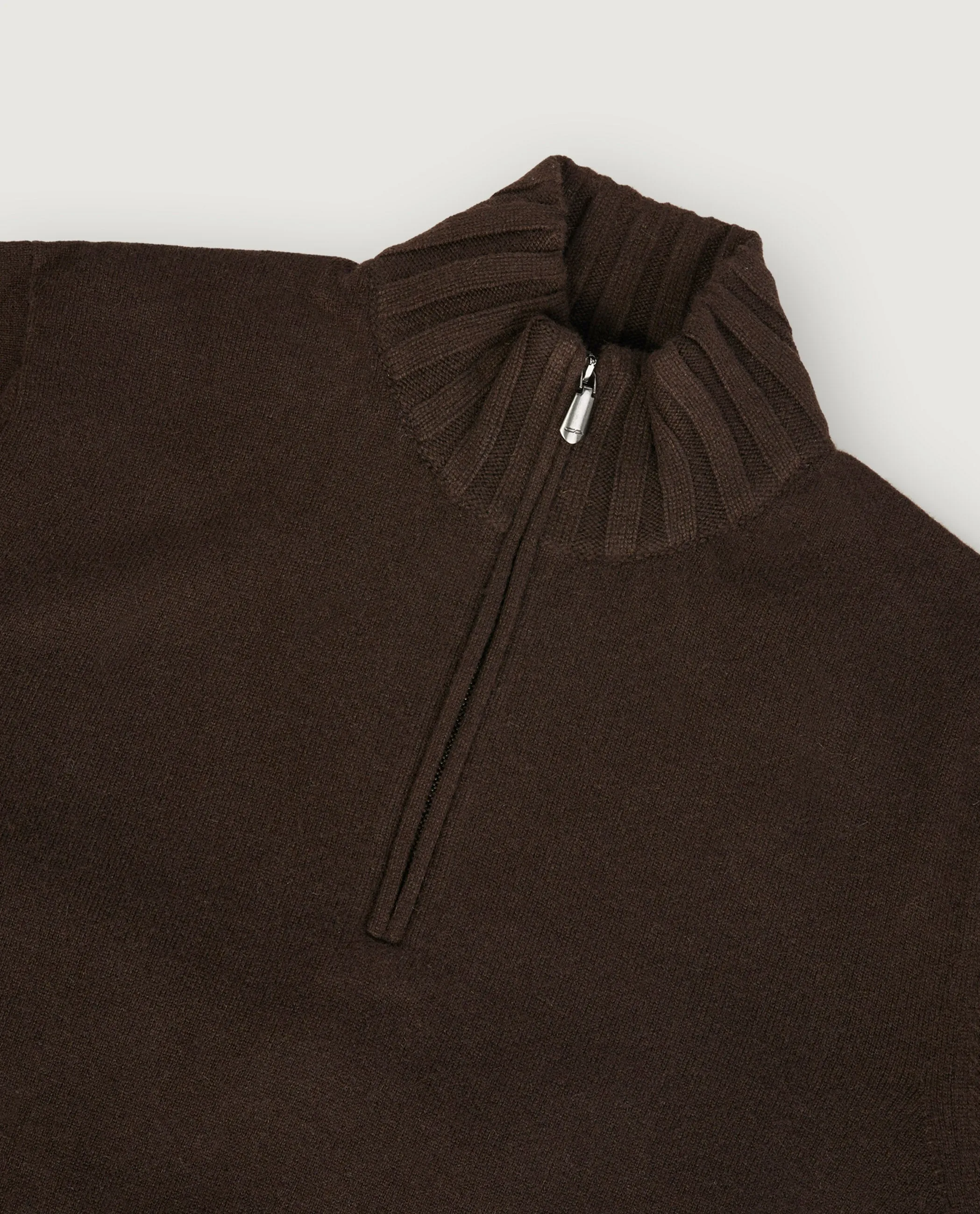 Cashmere Zip-Knit - Bruin sold by Pauw Amsterdam product image thumbnail 3