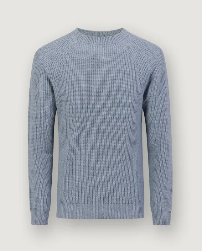 Cashmere Rib Trui - Lichtblauw sold by Pauw Amsterdam