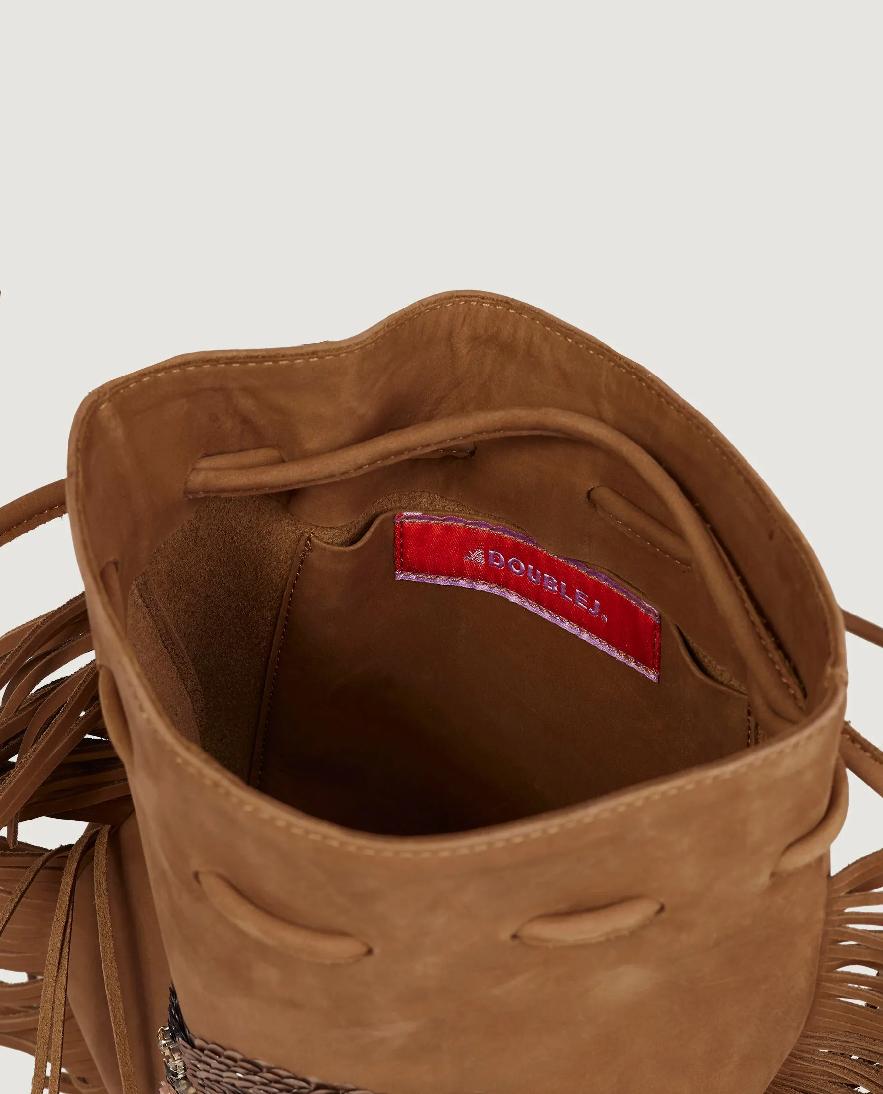 Grote Geborduurde Power Pouch - Lichtbruin sold by Pauw Amsterdam product image thumbnail 4