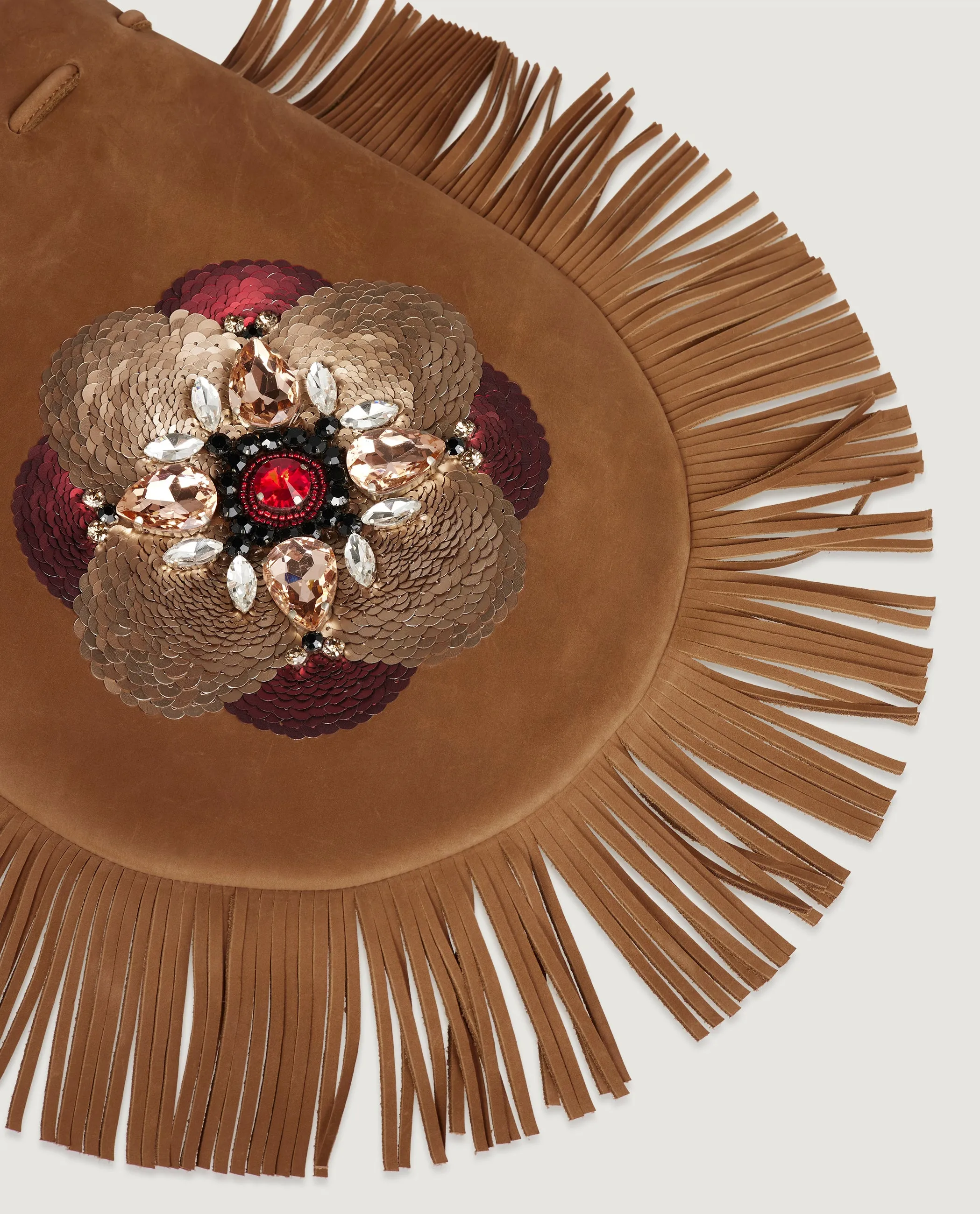 Grote Geborduurde Power Pouch - Lichtbruin sold by Pauw Amsterdam product image thumbnail 2