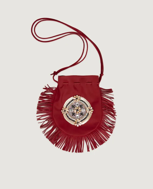 Grote Geborduurde Power Pouch - Rood sold by Pauw Amsterdam