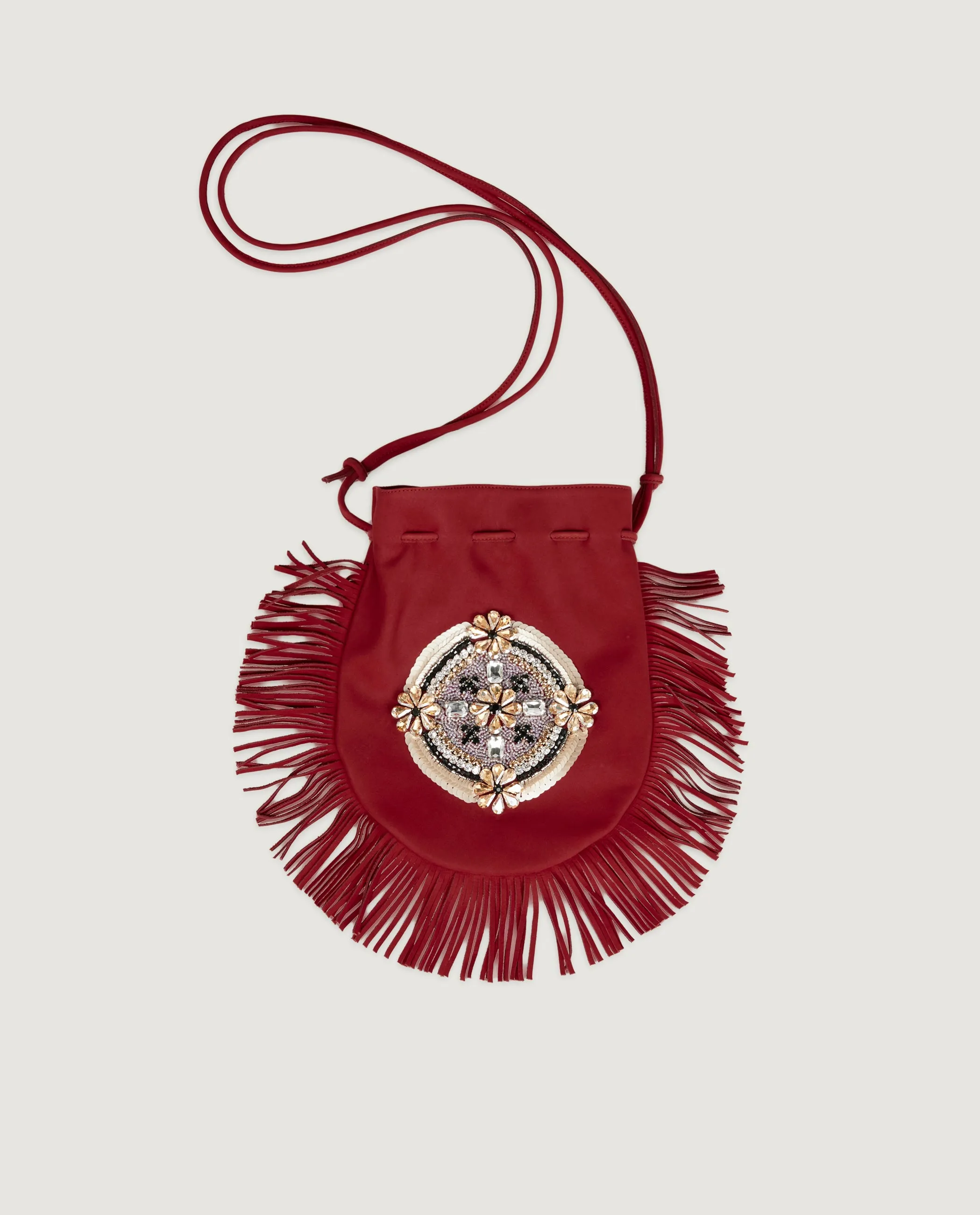 Grote Geborduurde Power Pouch - Rood sold by Pauw Amsterdam