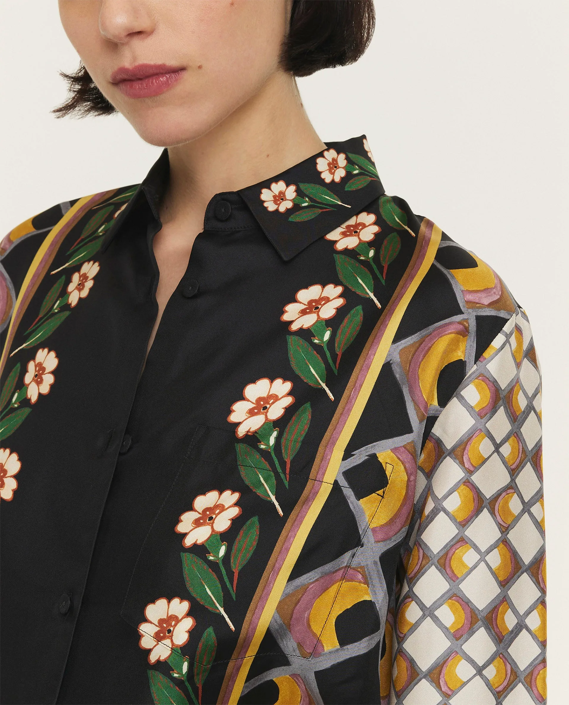 Zijden Boy Blouse - Zwart sold by Pauw Amsterdam product image thumbnail 2