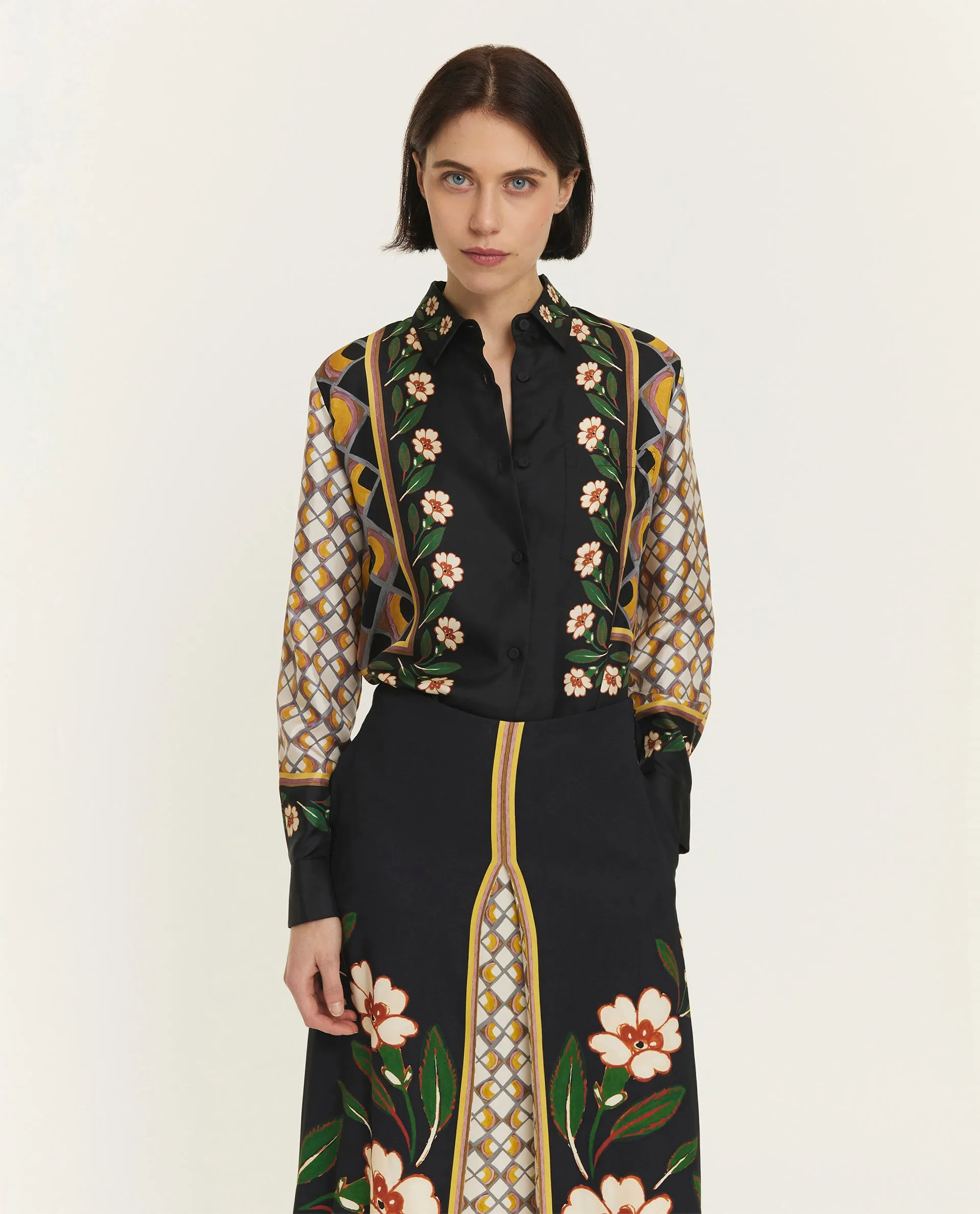 Zijden Boy Blouse - Zwart sold by Pauw Amsterdam