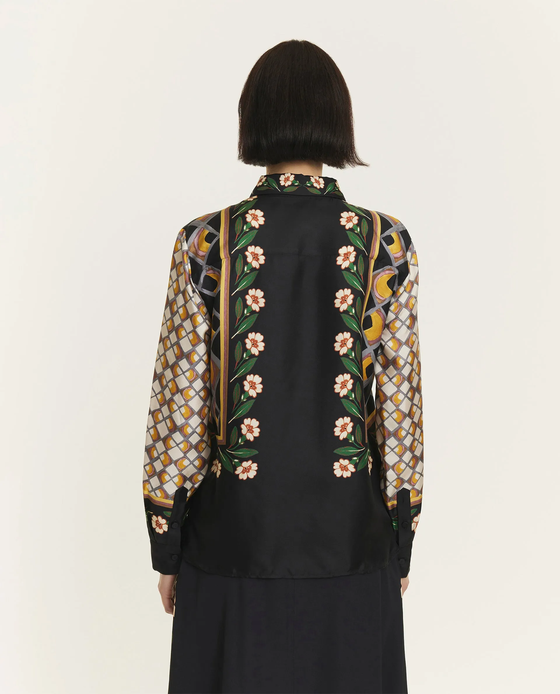 Zijden Boy Blouse - Zwart sold by Pauw Amsterdam product image thumbnail 5