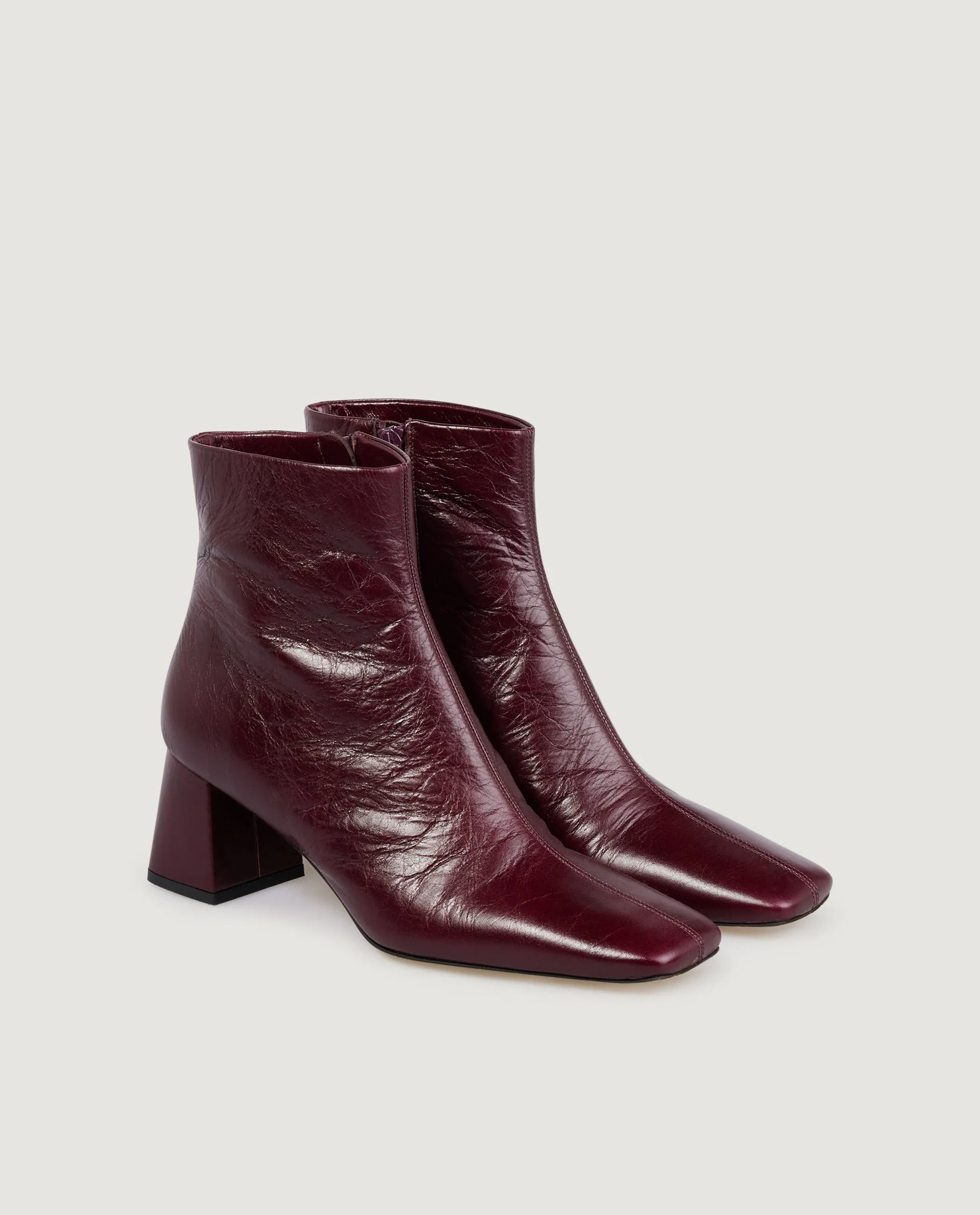 Heeled Patent Leren Enkel Laarzen - Rood sold by Pauw Amsterdam product image thumbnail 5
