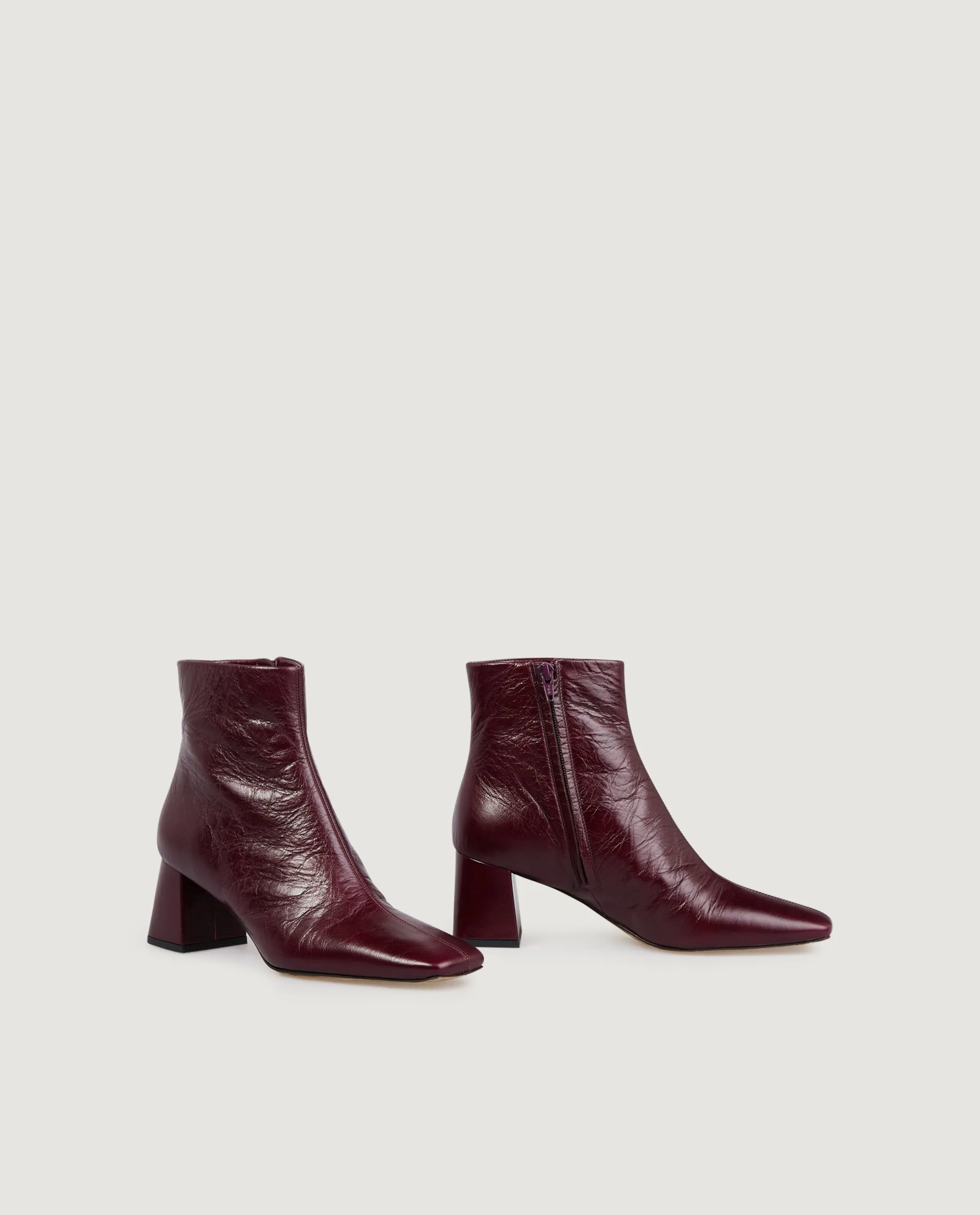 Heeled Patent Leren Enkel Laarzen - Rood sold by Pauw Amsterdam product image thumbnail 4