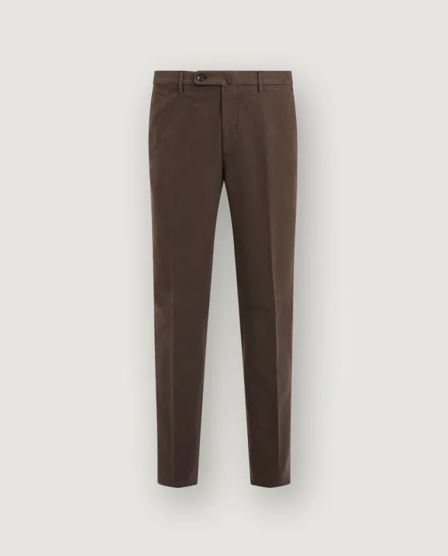 Katoen Stretch Chino - Bruin sold by Pauw Amsterdam