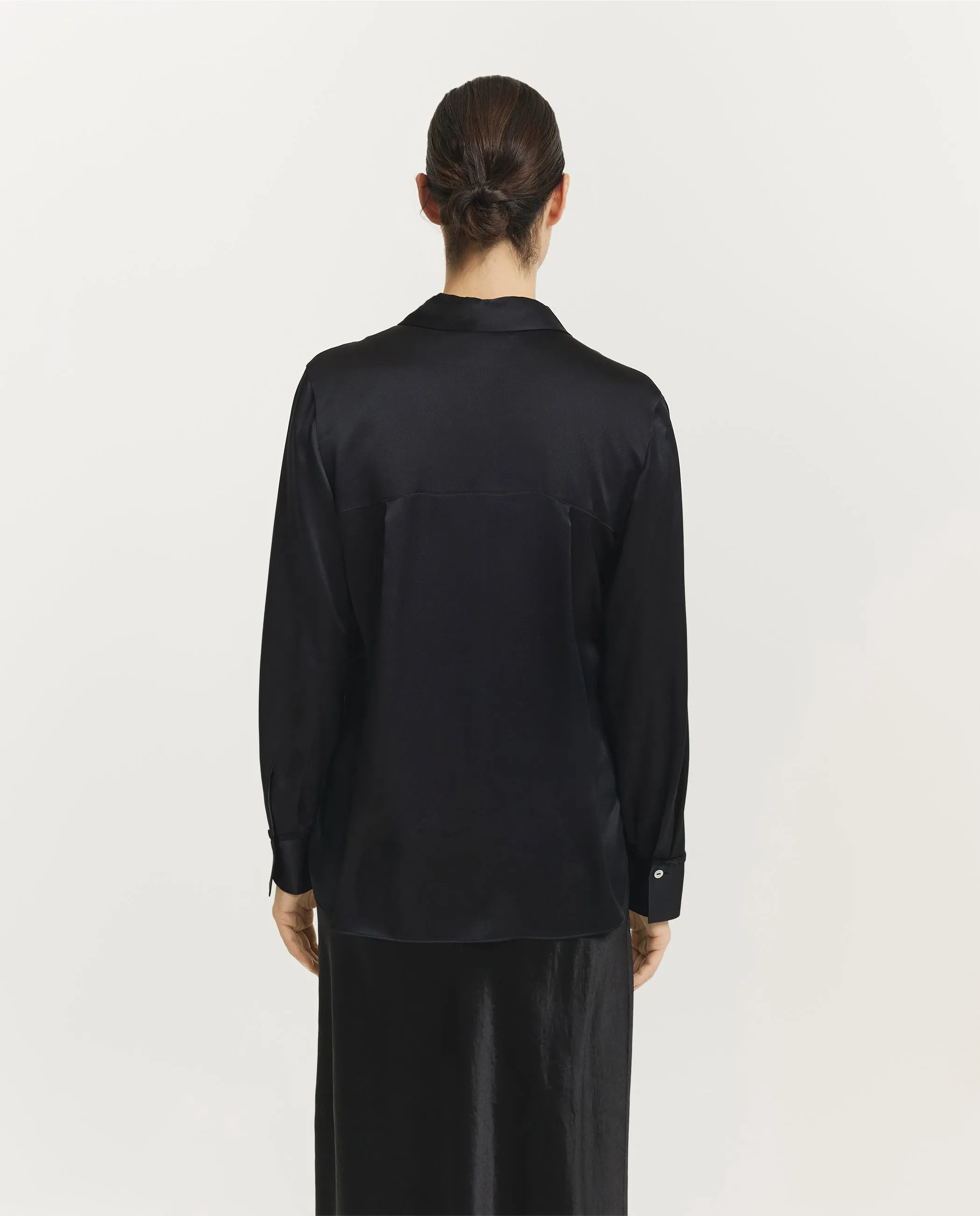 Relaxed Zijden Blouse - Zwart sold by Pauw Amsterdam product image thumbnail 5