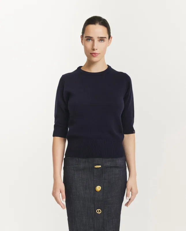 NO.432 Well Lamb Trui - Donkerblauw sold by Pauw Amsterdam