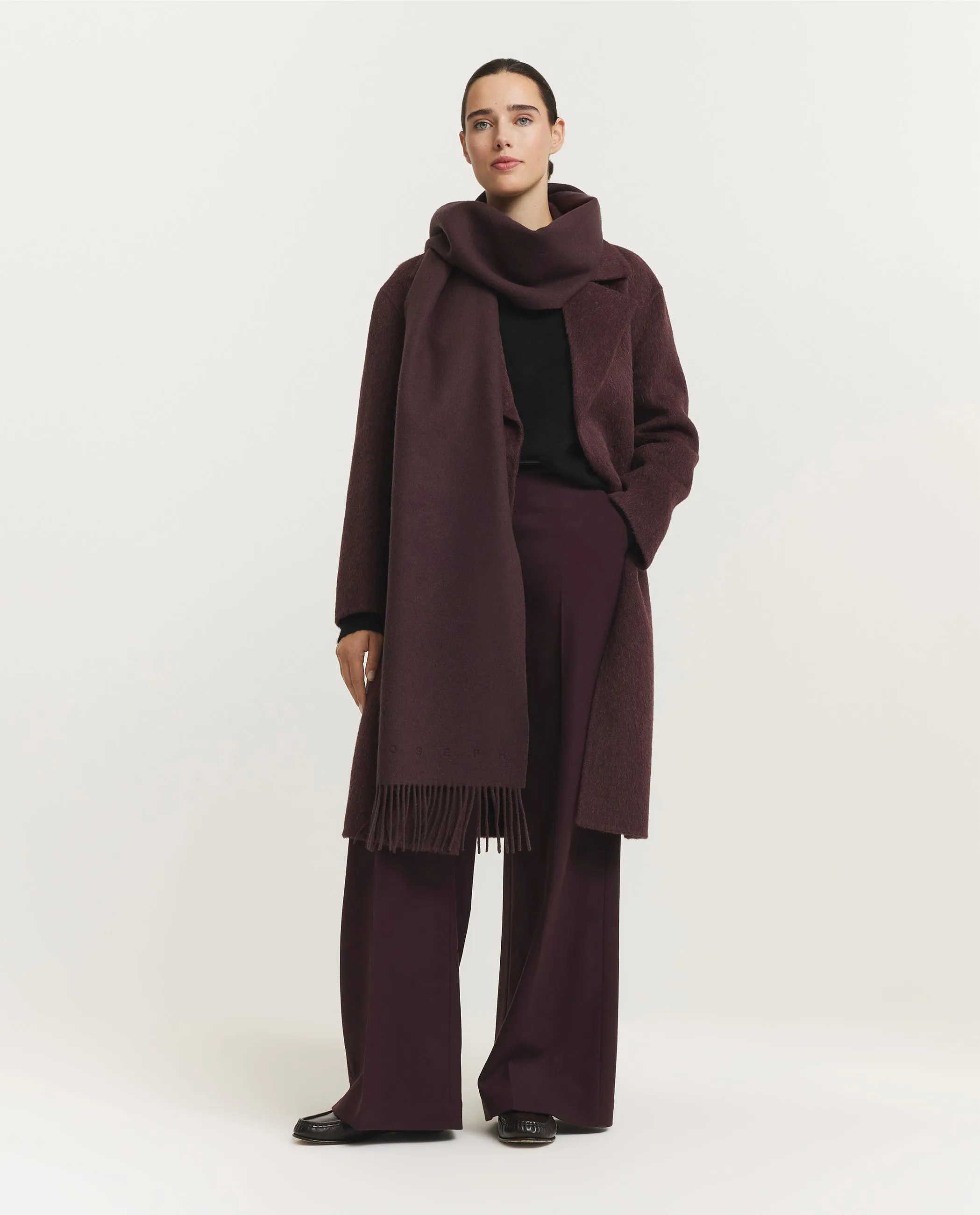 Brushed Double Face Yves Coat - Paars sold by Pauw Amsterdam product image thumbnail 3