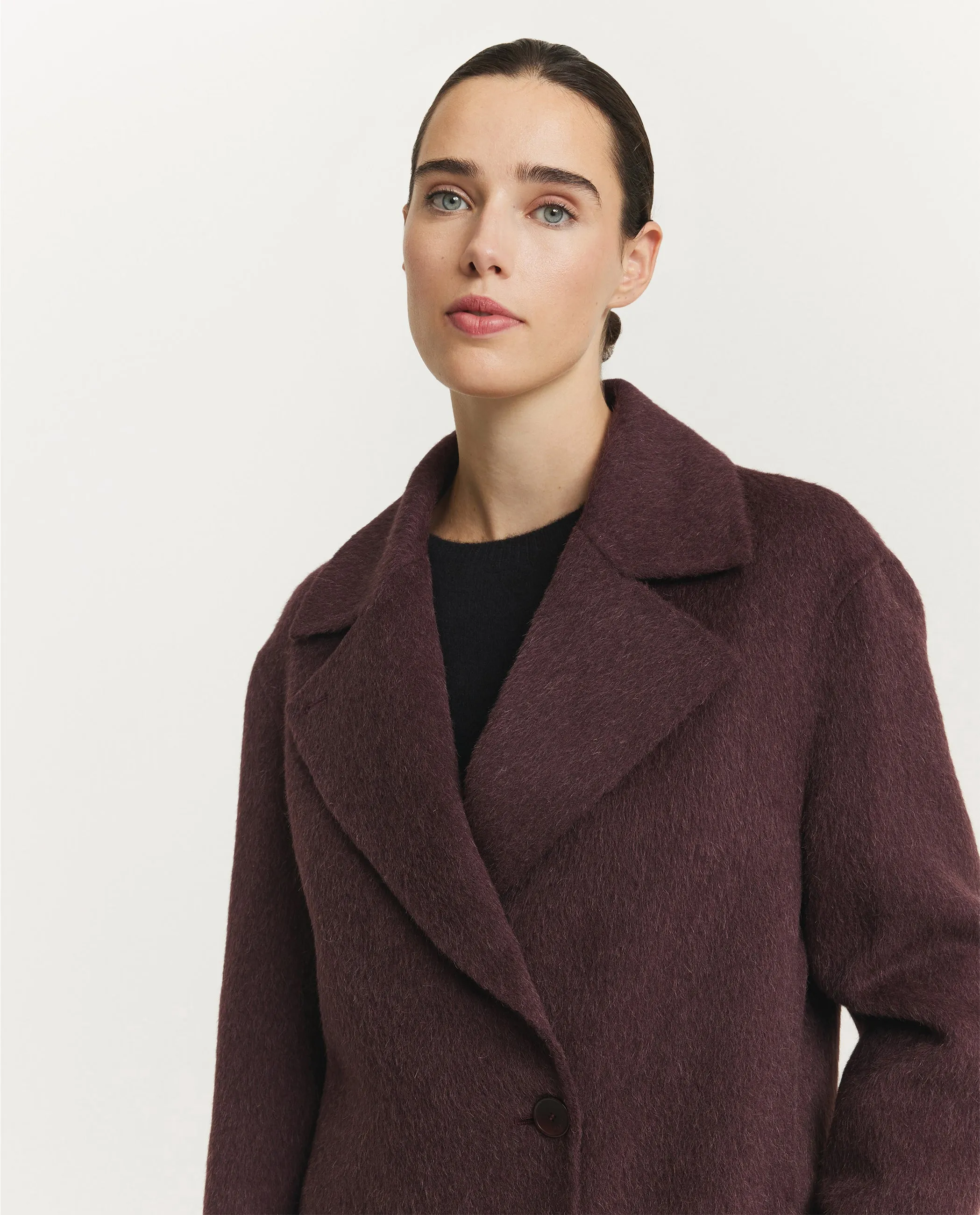 Brushed Double Face Yves Coat - Paars sold by Pauw Amsterdam product image thumbnail 2