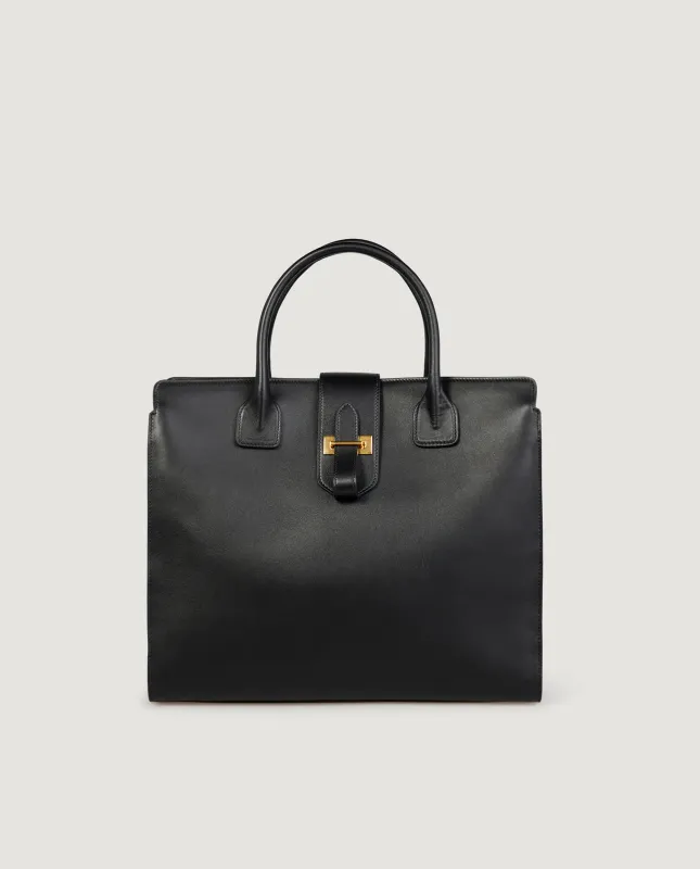 Lederen Lou Tas - Zwart sold by Pauw Amsterdam