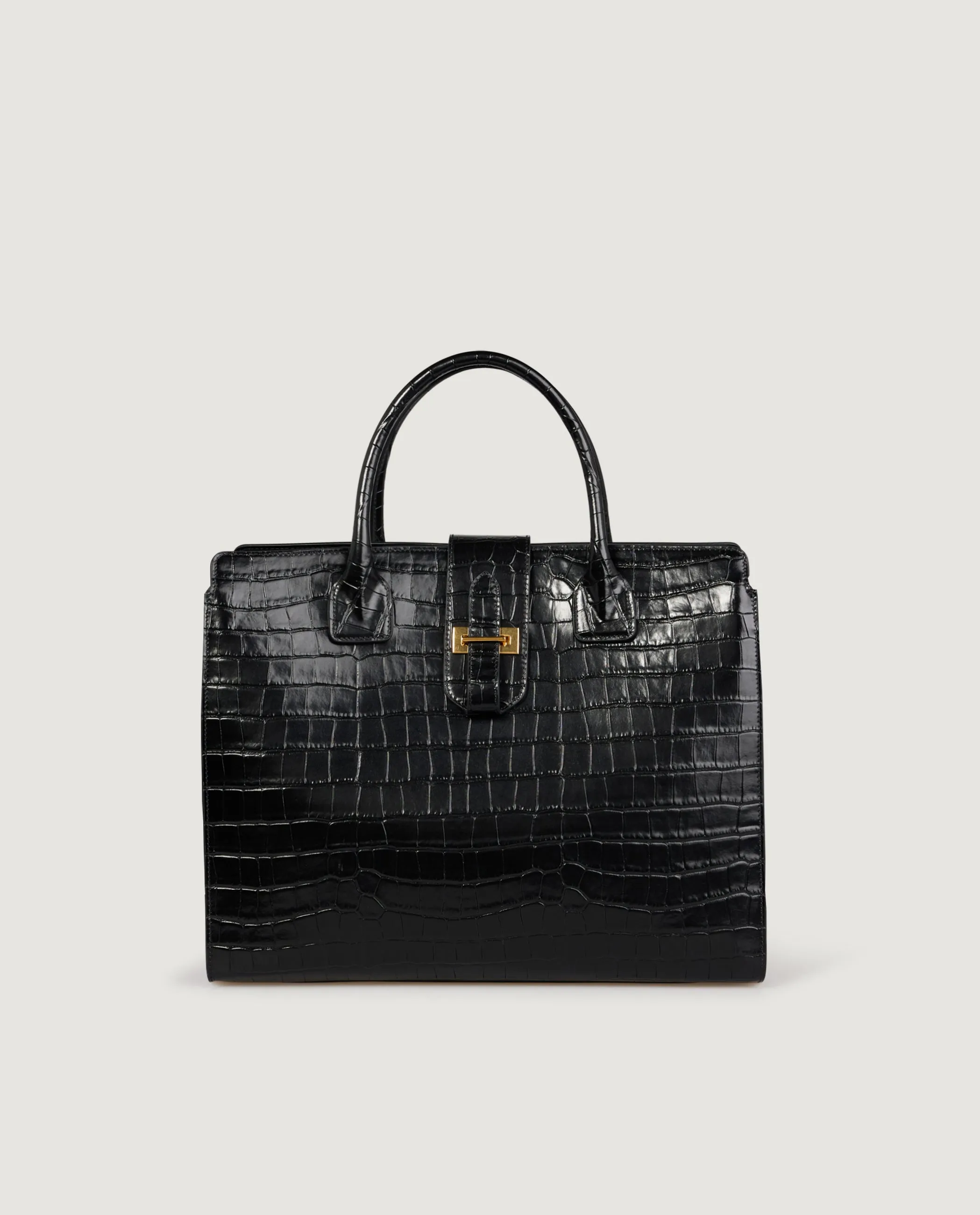 Croco Lou Tas - Zwart sold by Pauw Amsterdam