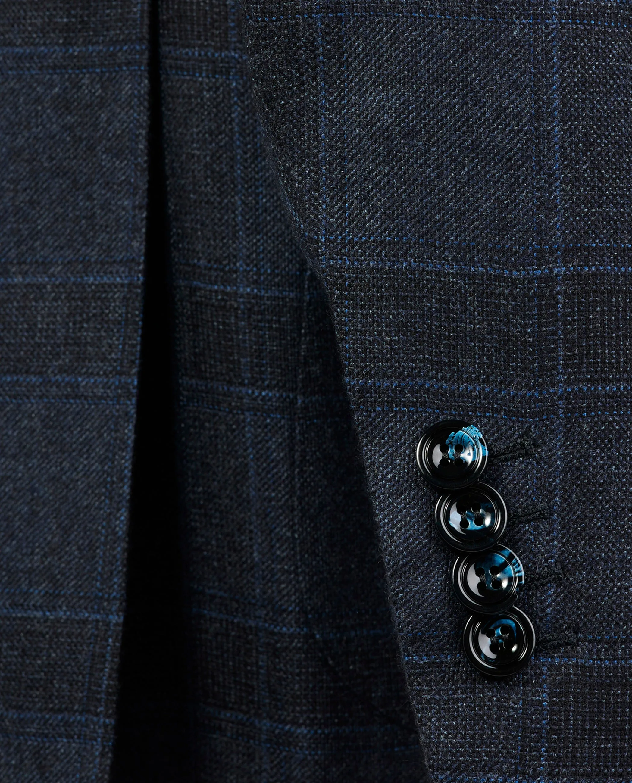 Geruit Handgemaakt Cashmere Jasje - Blauw sold by Pauw Amsterdam product image thumbnail 5