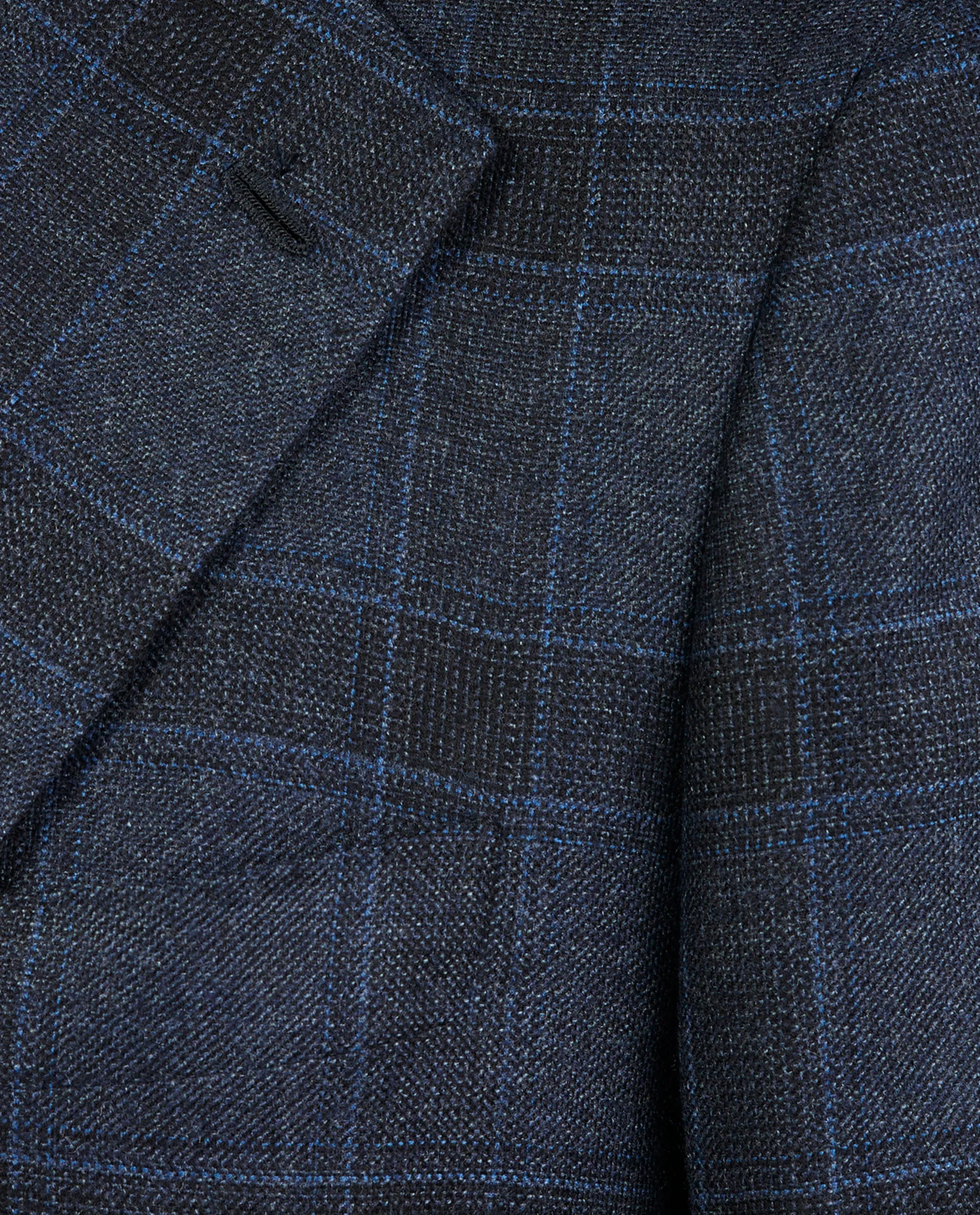 Geruit Handgemaakt Cashmere Jasje - Blauw sold by Pauw Amsterdam product image thumbnail 4