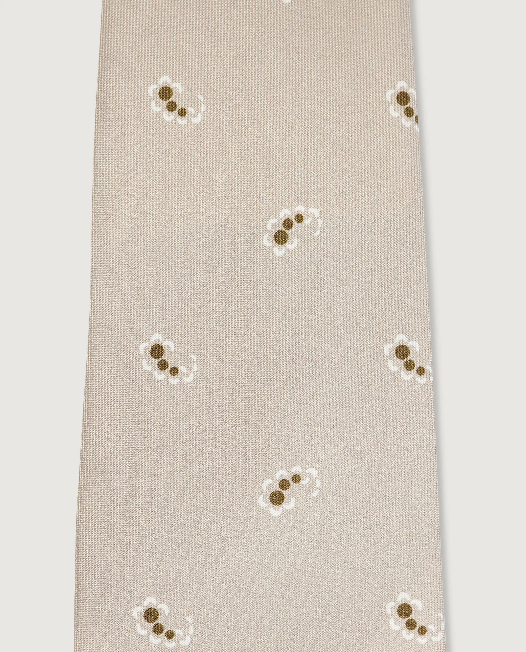 Zijden Patroon Das - Ecru sold by Pauw Amsterdam product image thumbnail 2