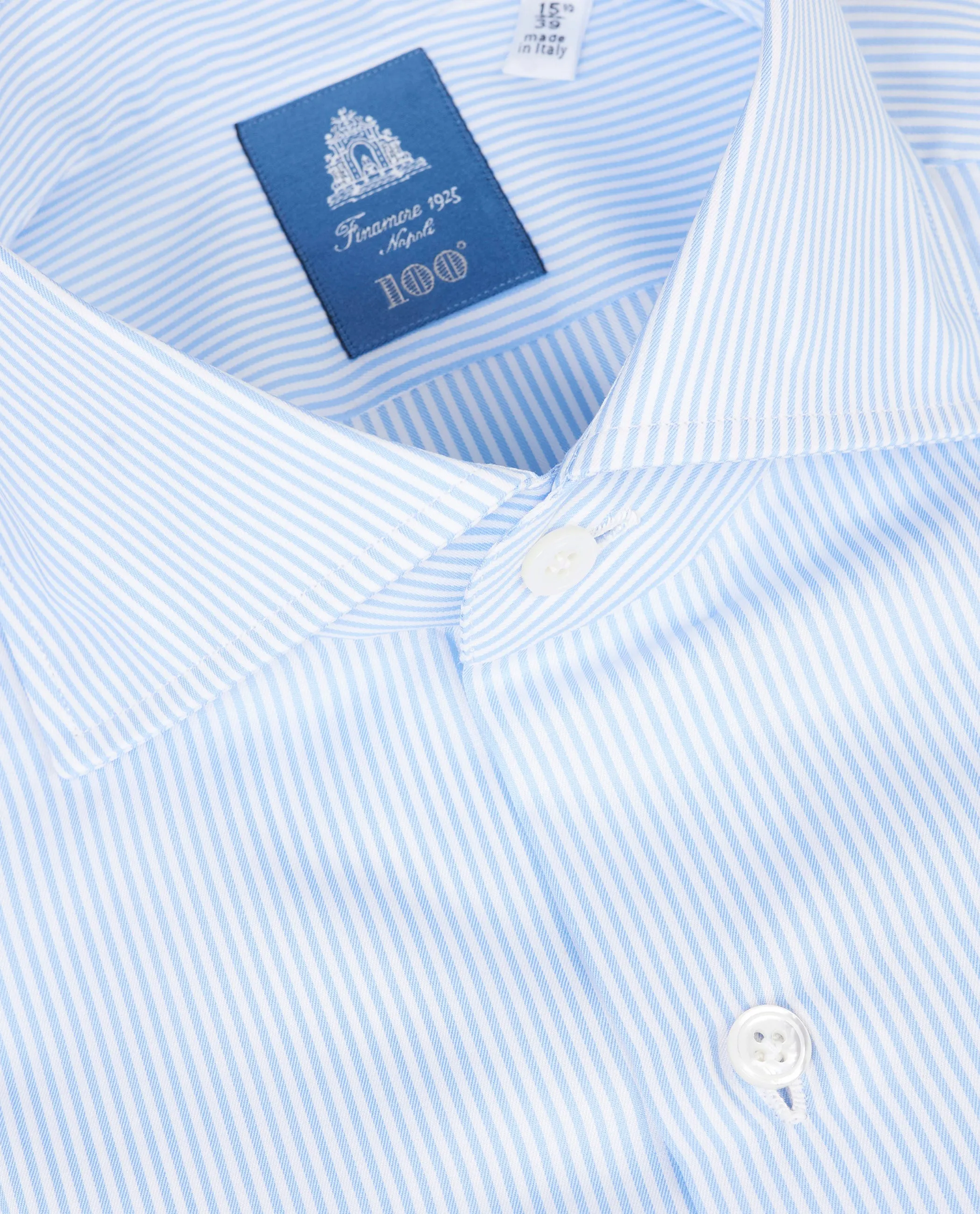 Gestreept Twill Shirt - Lichtblauw sold by Pauw Amsterdam product image thumbnail 3