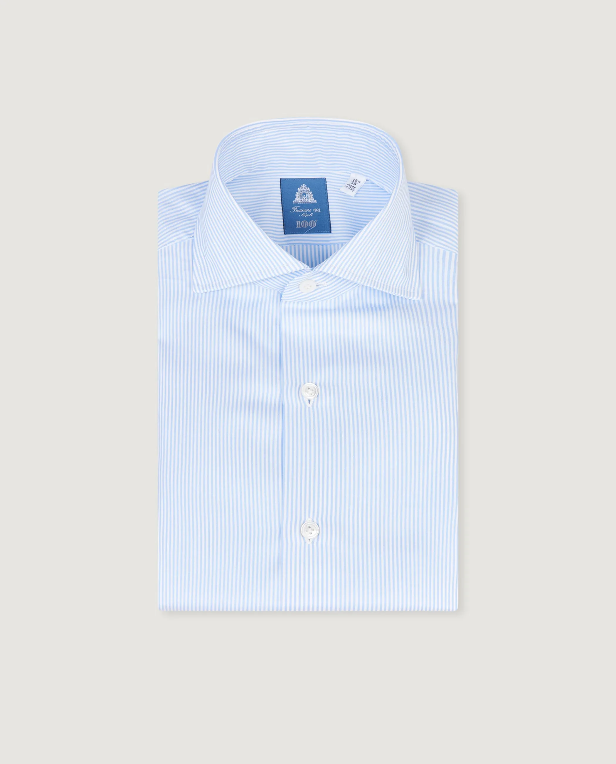 Gestreept Twill Shirt - Lichtblauw sold by Pauw Amsterdam