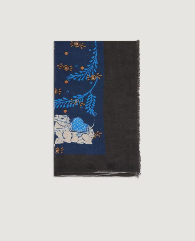 Printed Cashmere Scarf - Bruin sold by Pauw Amsterdam