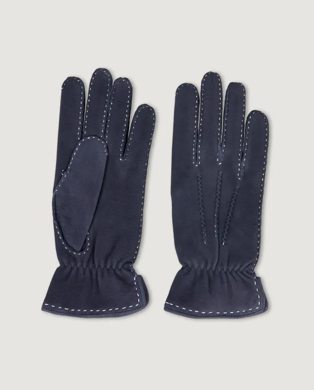 Suede Handschoenen - Donkerblauw sold by Pauw Amsterdam