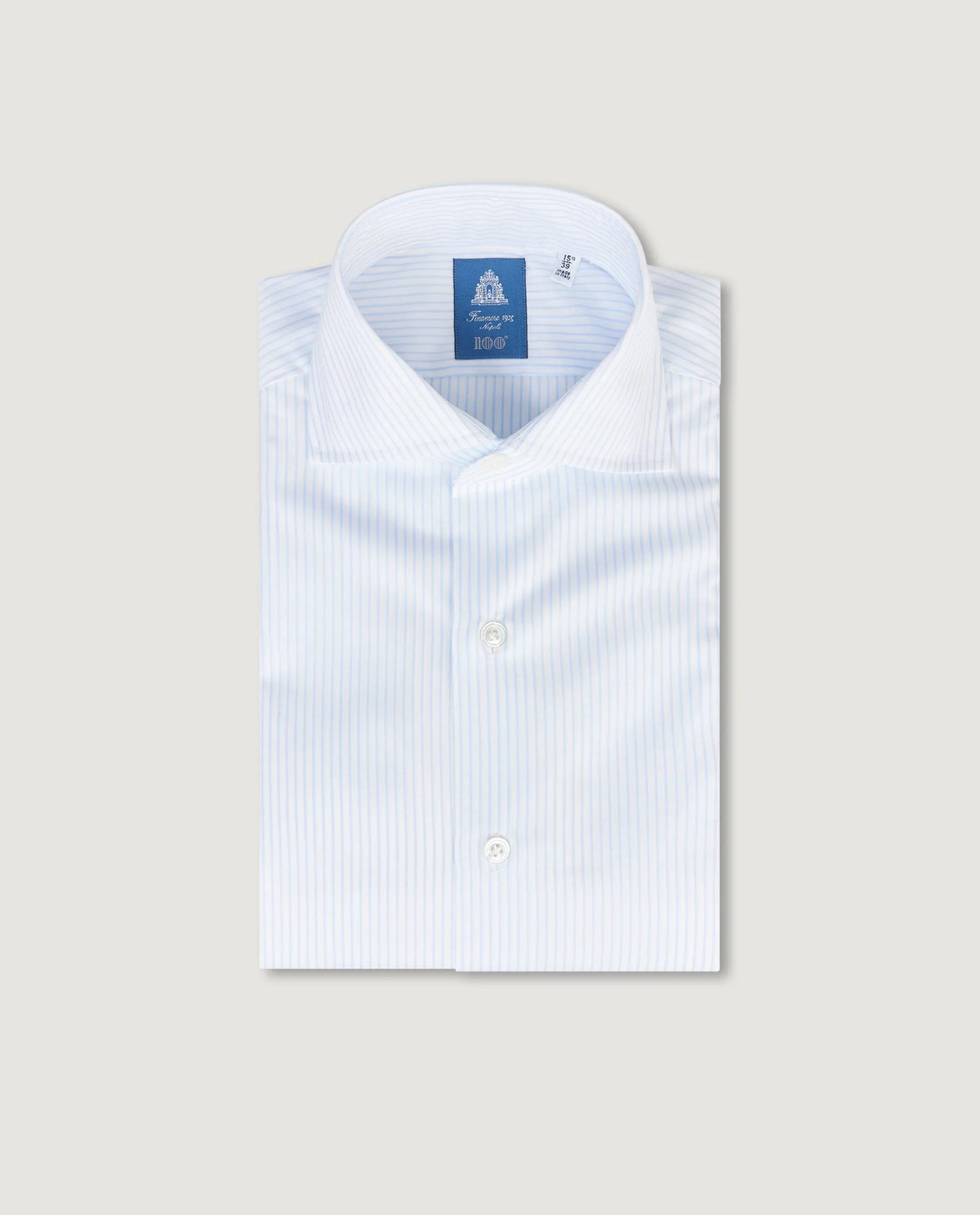 Gestreept Twill Shirt - Lichtblauw sold by Pauw Amsterdam