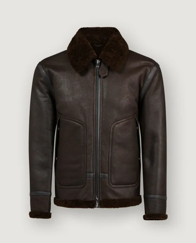Shearling Coburn Jas - Bruin sold by Pauw Amsterdam